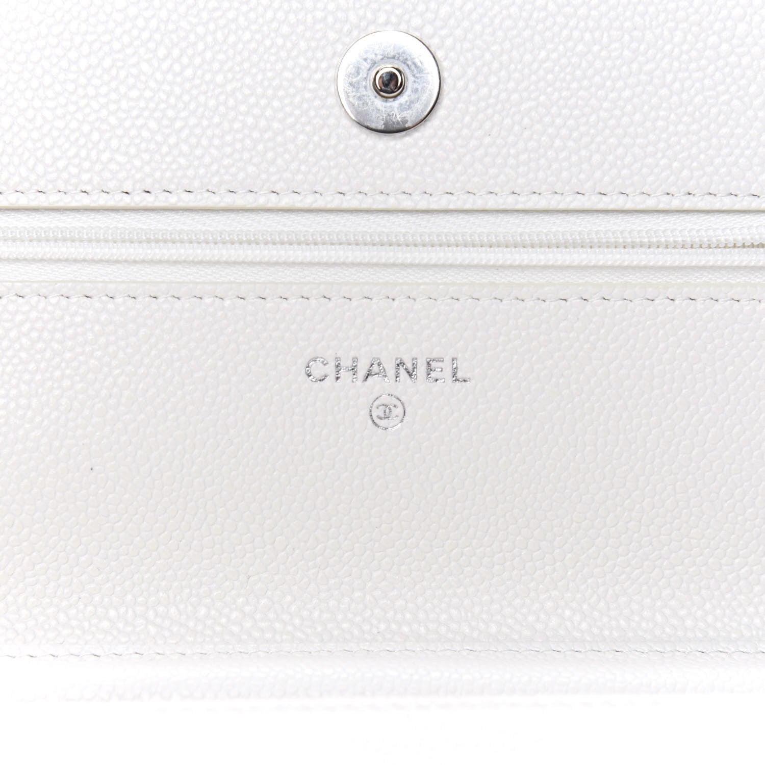 Chanel Caviar Quilted Wallet On Chain WOC White 7 of 8