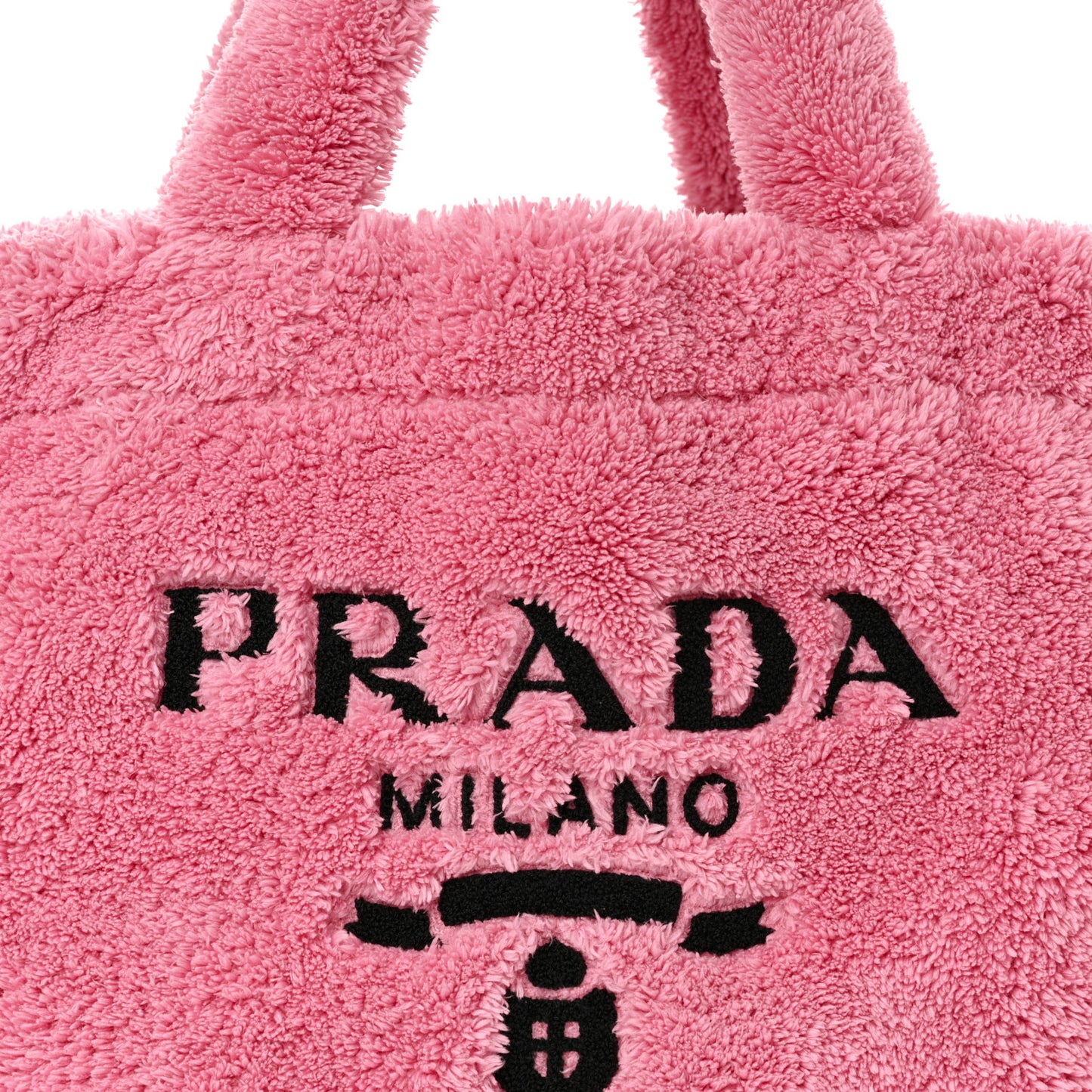 Terry Cloth Tote Bag Petalo Black