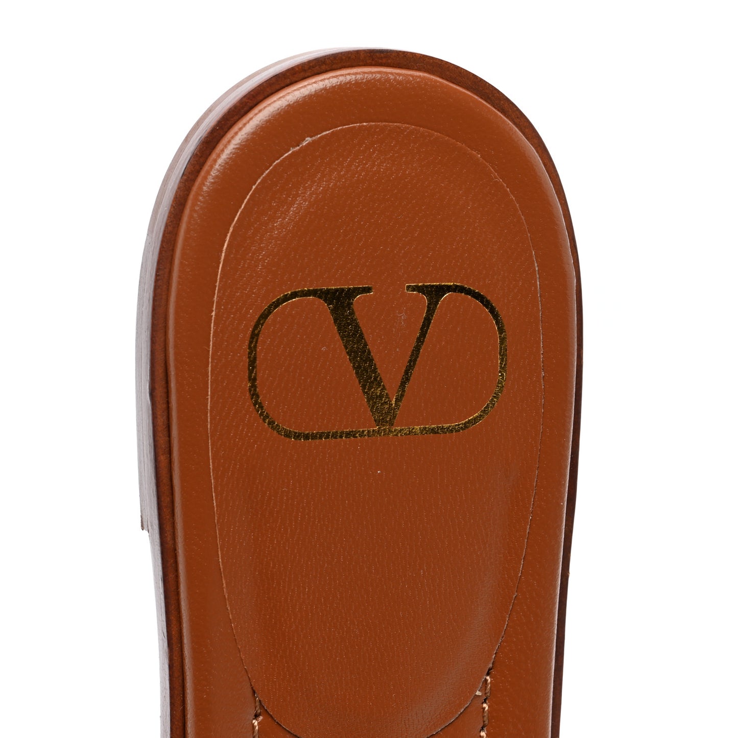 Raffia Vlogo Flat Slide Sandals 36 Tan