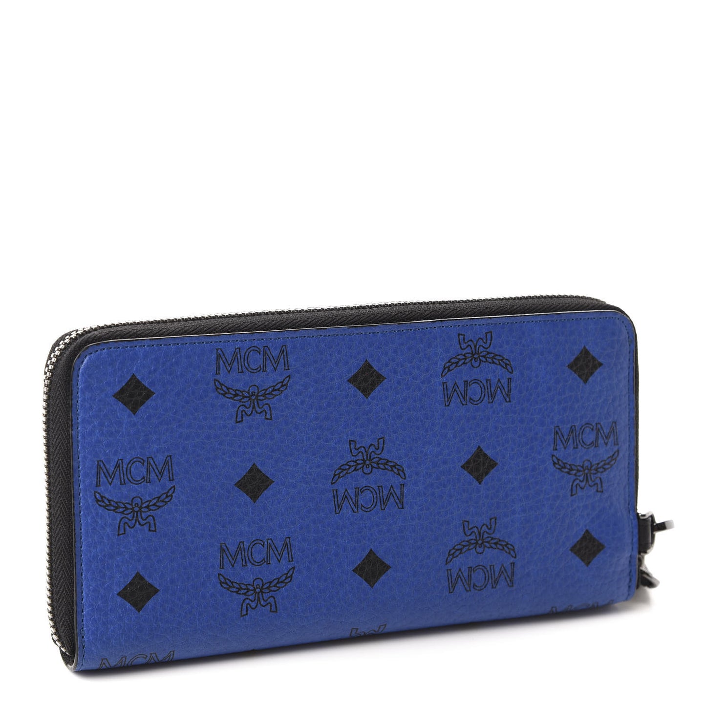 Visetos Studded Zip Around Wristlet Wallet Blue