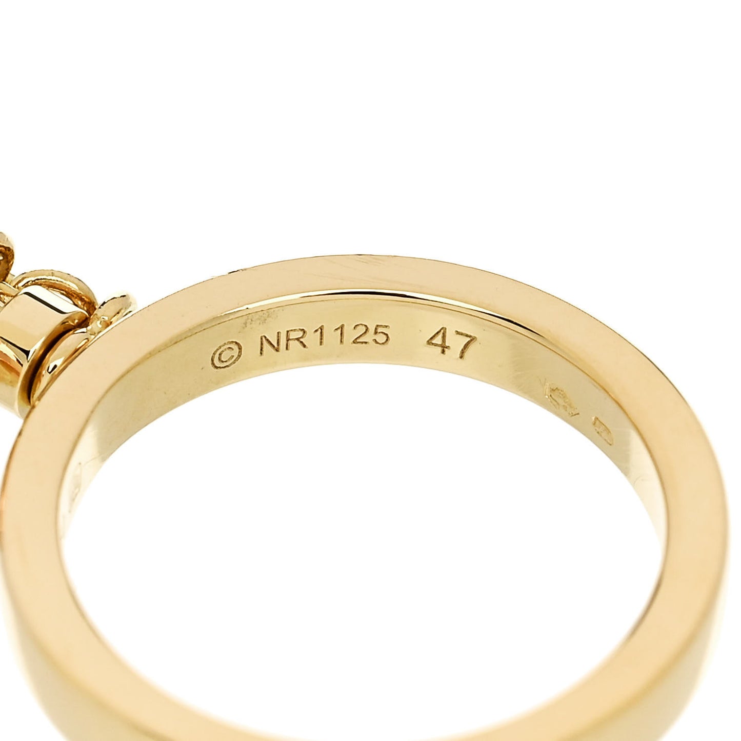 18K Pink Yellow White Gold Diamond Trinity Knot Charm Ring 47 4