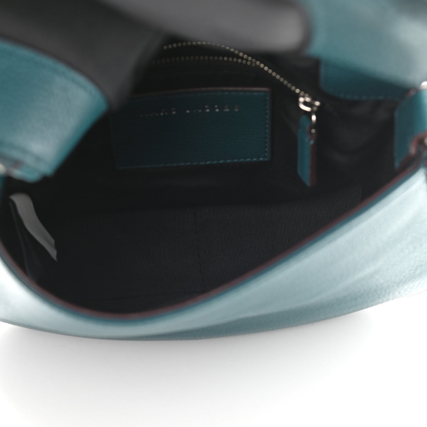 Pebbled Calfskin Studded Recruit Nomad Crossbody Teal