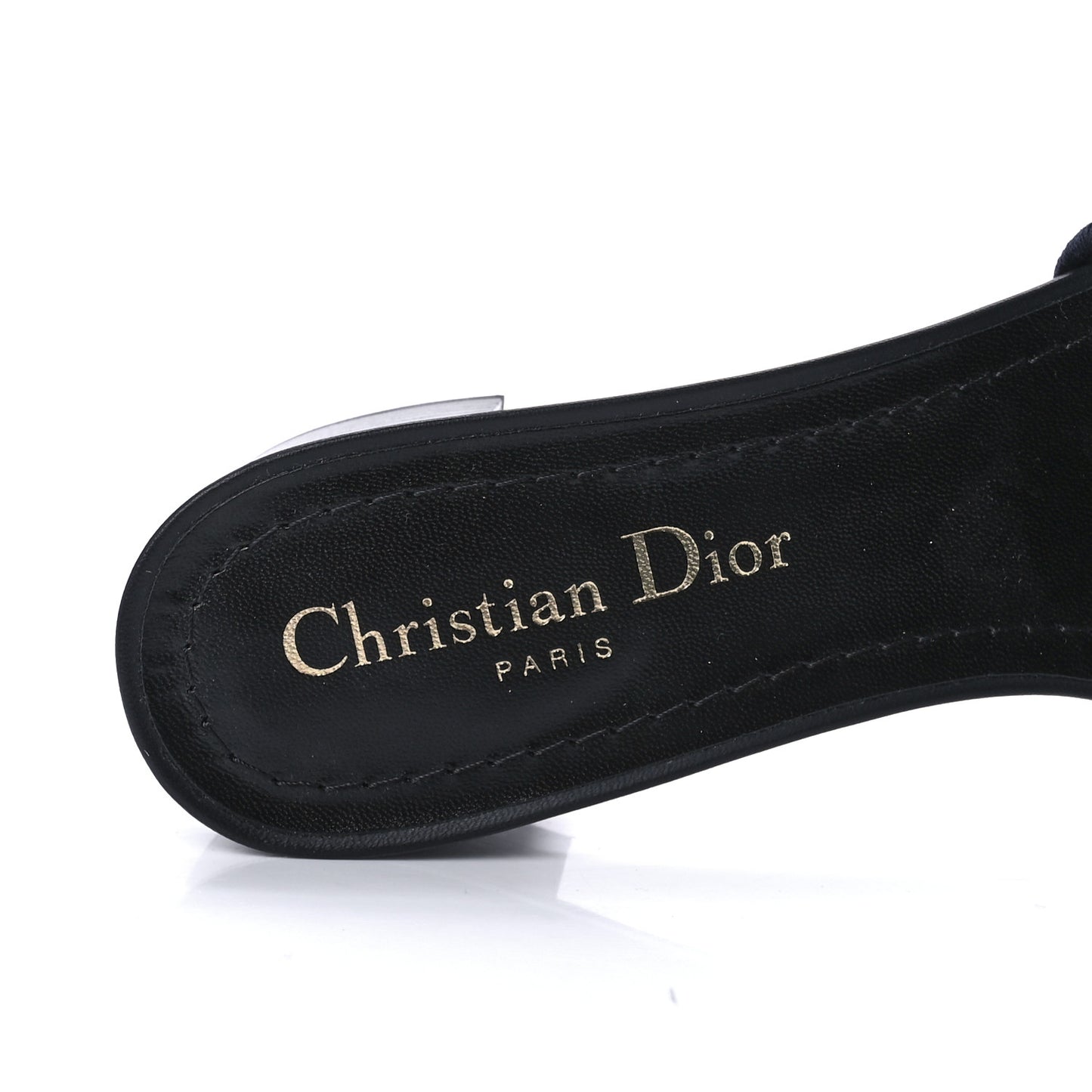 Cotton Embroidered Dway 40mm Slide Sandals 35.5 Deep Blue