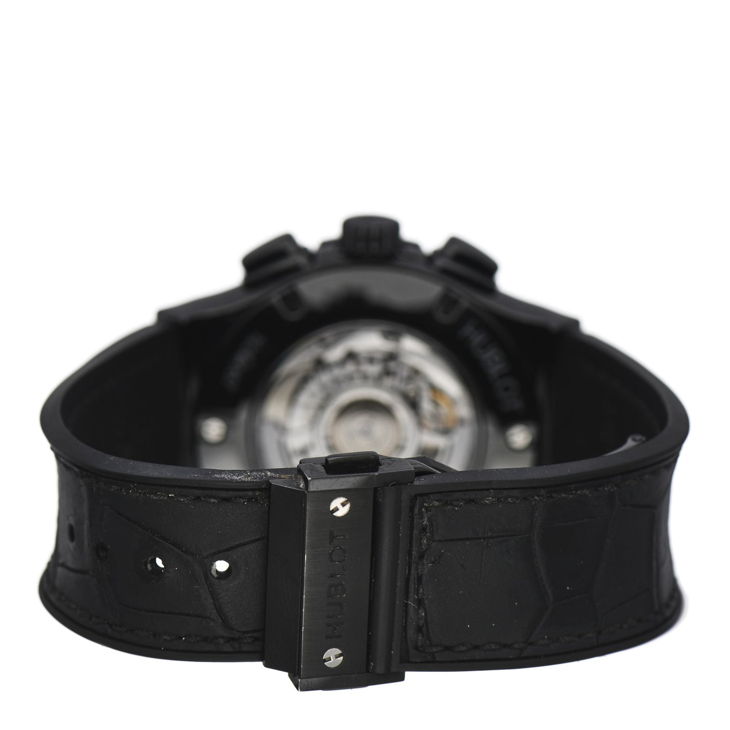 Titanium Ceramic Alligator 45mm Classic Fusion Aerofusion Chronograph Automatic Watch Black 525.CM.0170.RX
