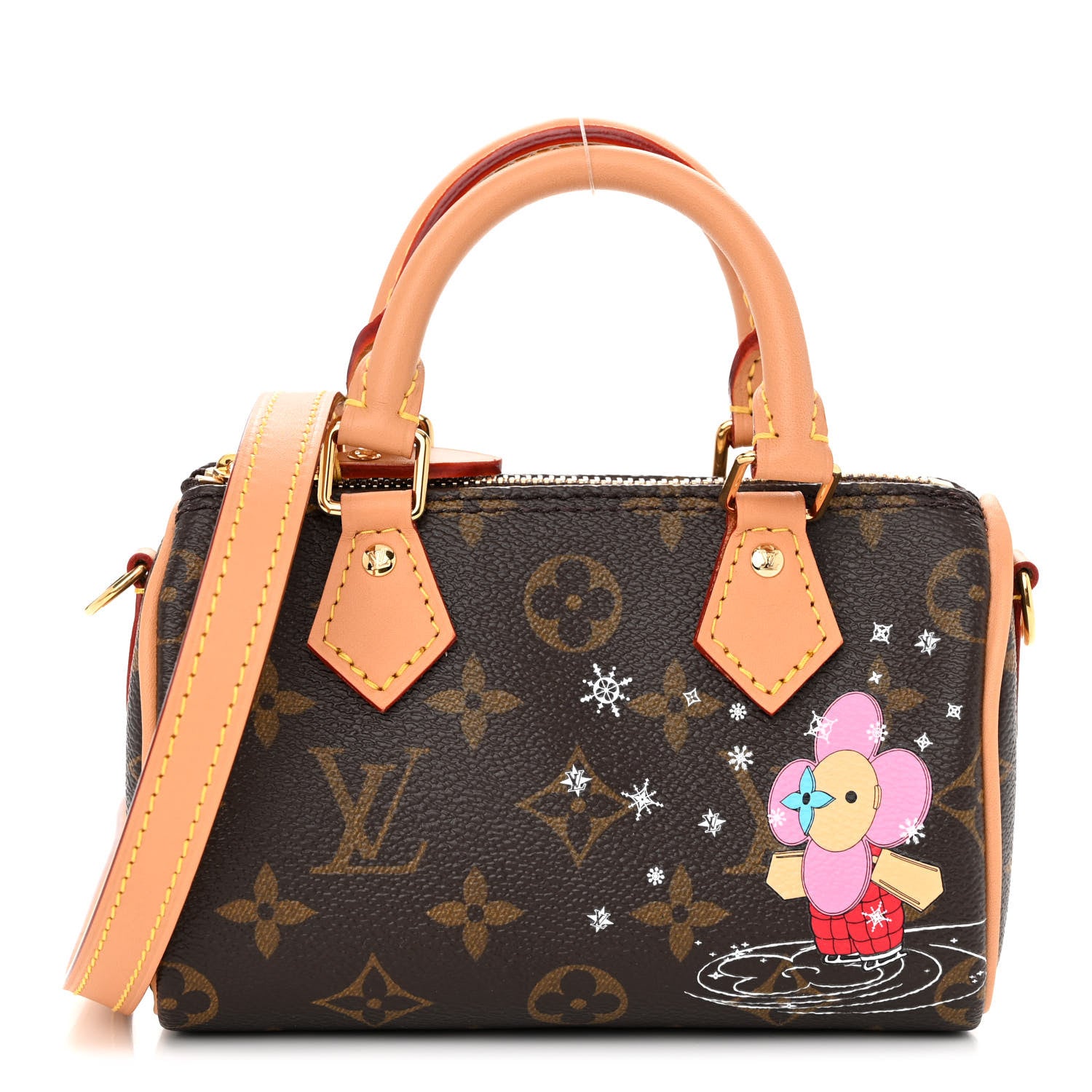 Louis Vuitton Monogram Vivienne Ice Skating Nano Speedy Bandouliere Pink 1 of 10