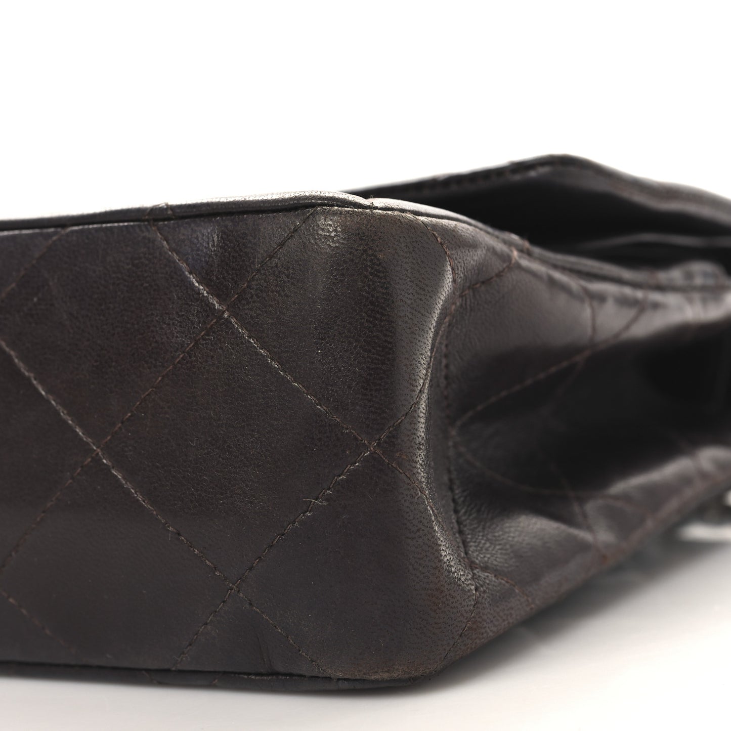 Lambskin Quilted Medium Double Flap Burgundy
