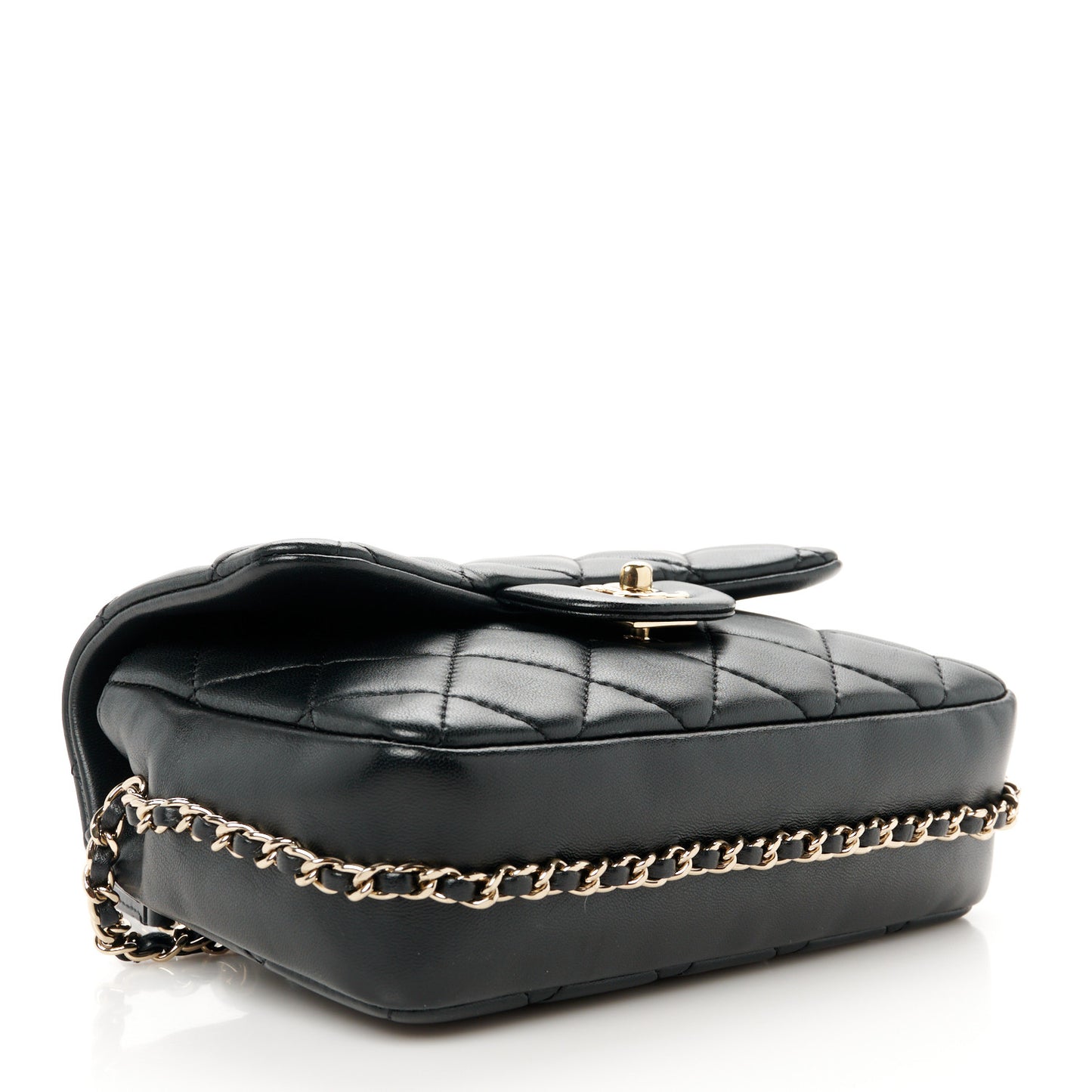 Lambskin Quilted Small My Precious Flap Black
