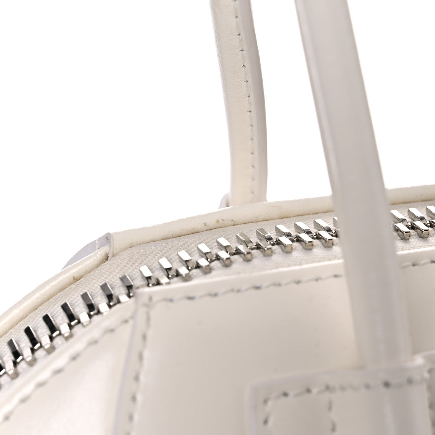 Box Calfskin Mini Lock Antigona Shoulder Bag White