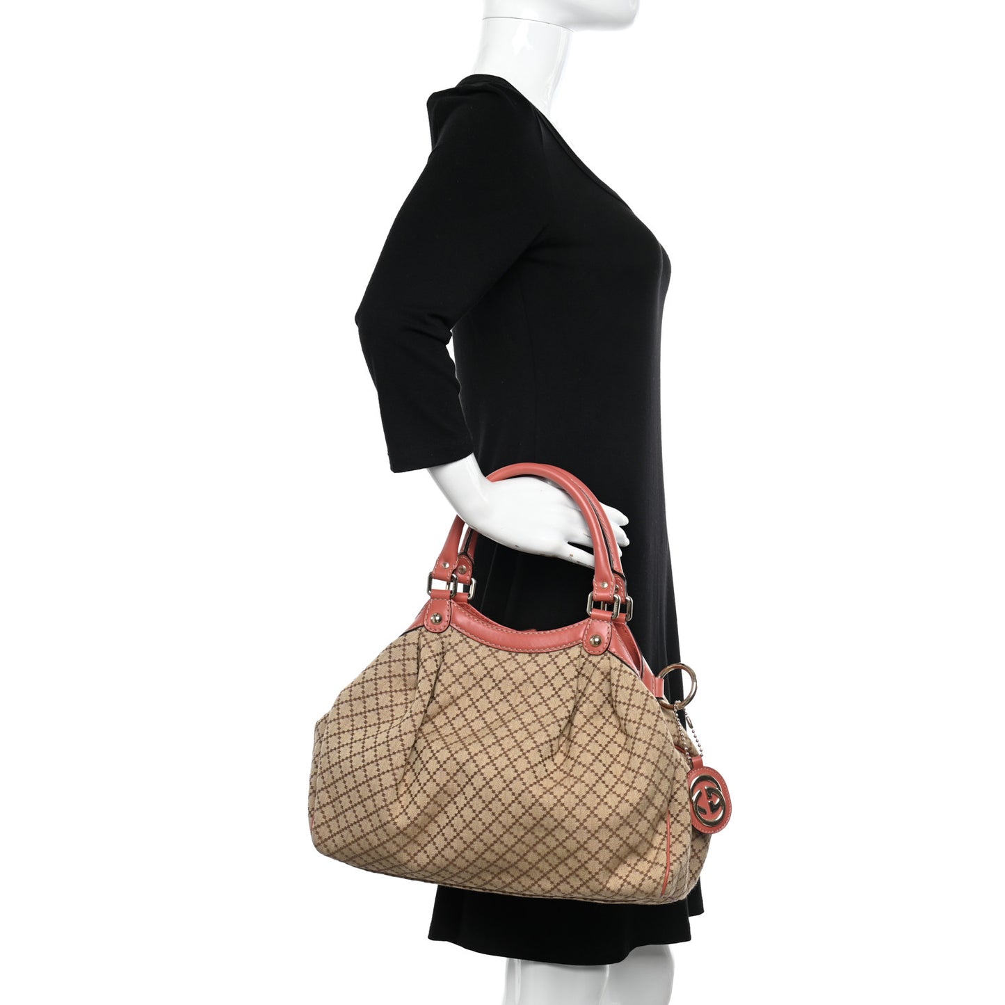Diamante Medium Sukey Tote Coral