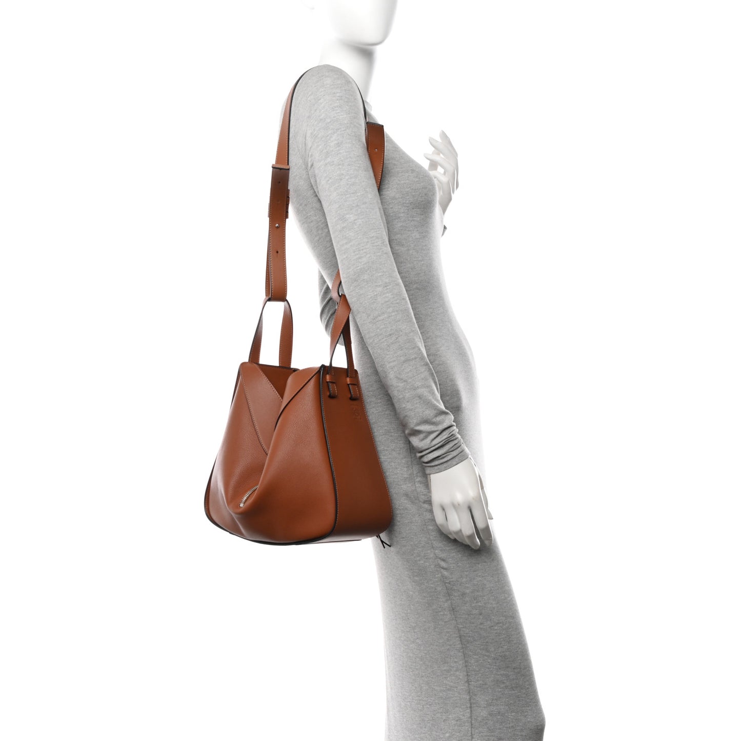 Calfskin Small Hammock Shoulder Bag Tan