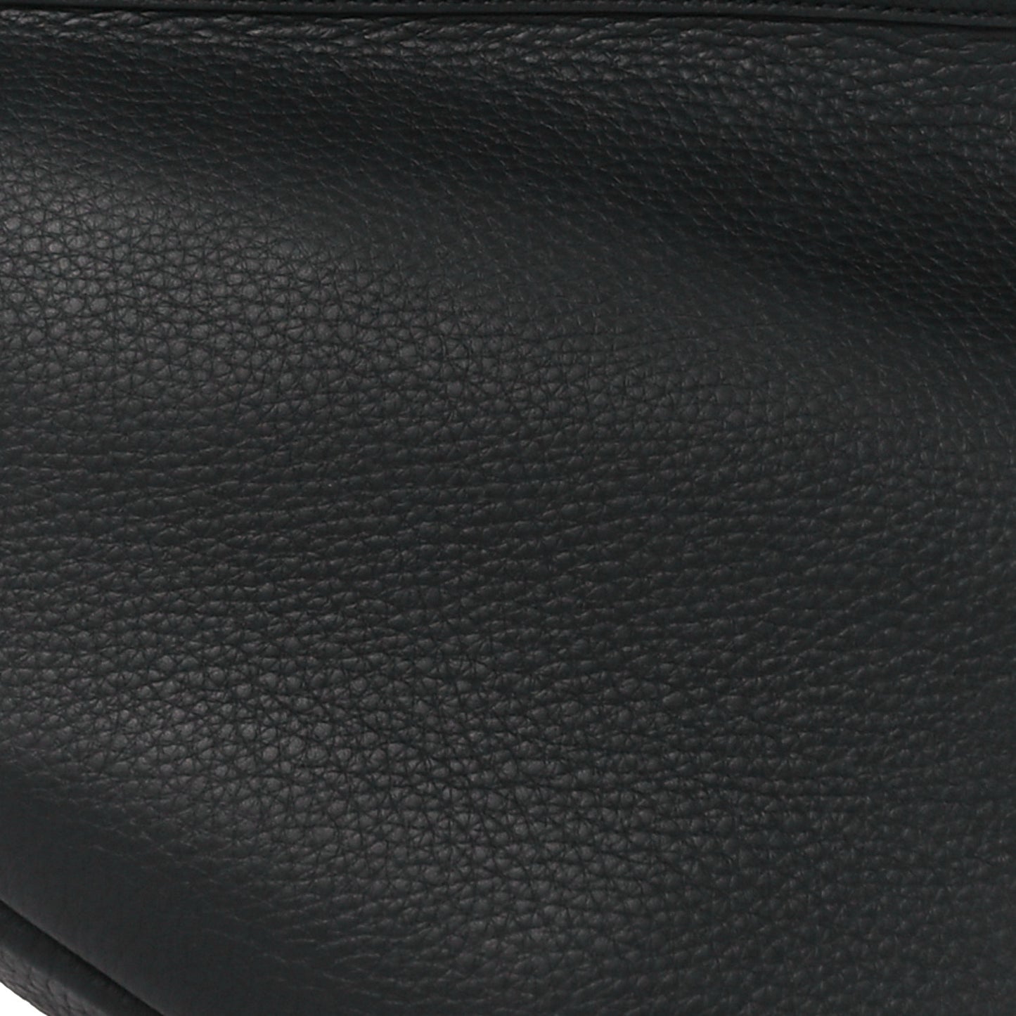 Grained Calfskin Large Slouchy Banana Bag Black