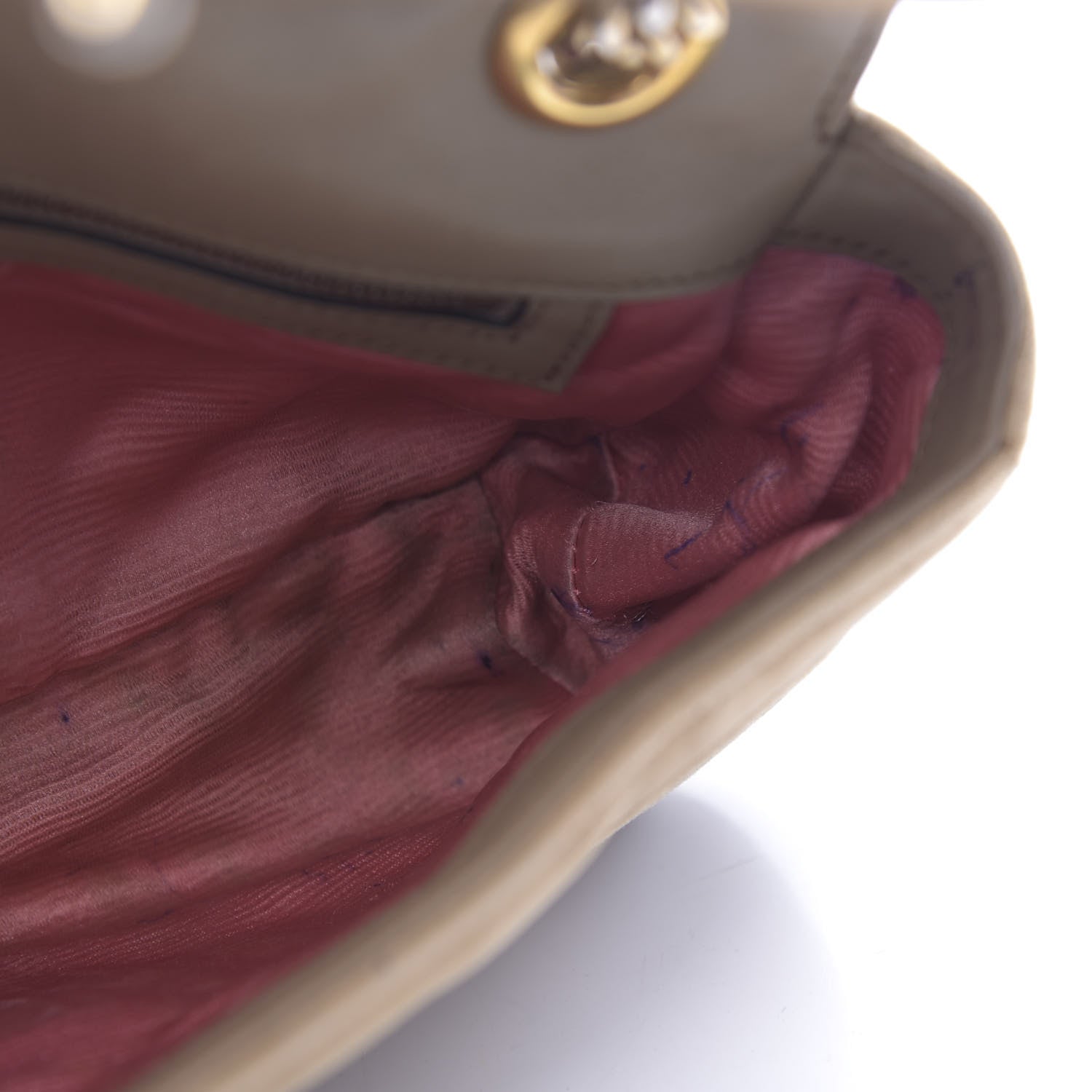 Gucci Velvet Matelasse Small GG Marmont Shoulder Bag Taupe 15 of 29