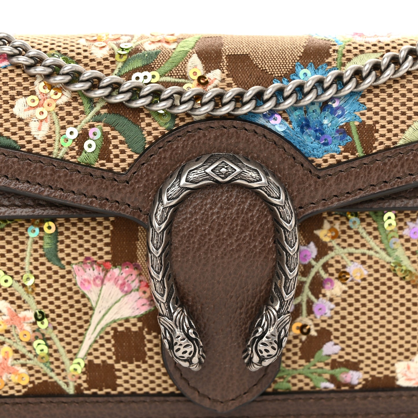 Monogram Jumbo GG Textured Dollar Calfskin Embroidered Super Mini Dionysus Shoulder Bag Camel Ebony New Acero Multicolor