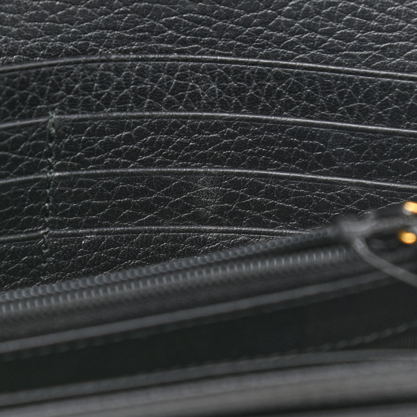 Calfskin Petite GG Marmont Wallet Chain Bag Black