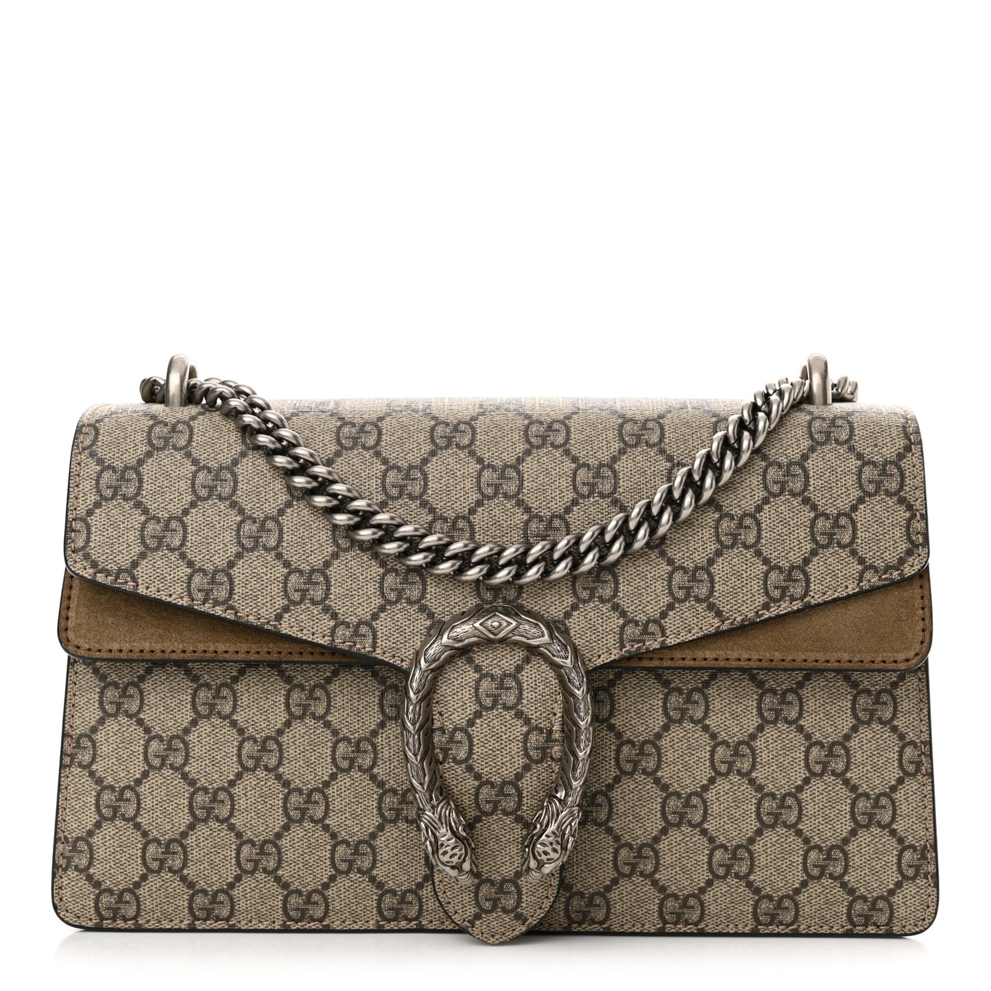 GG Supreme Monogram Small Dionysus Shoulder Bag Taupe