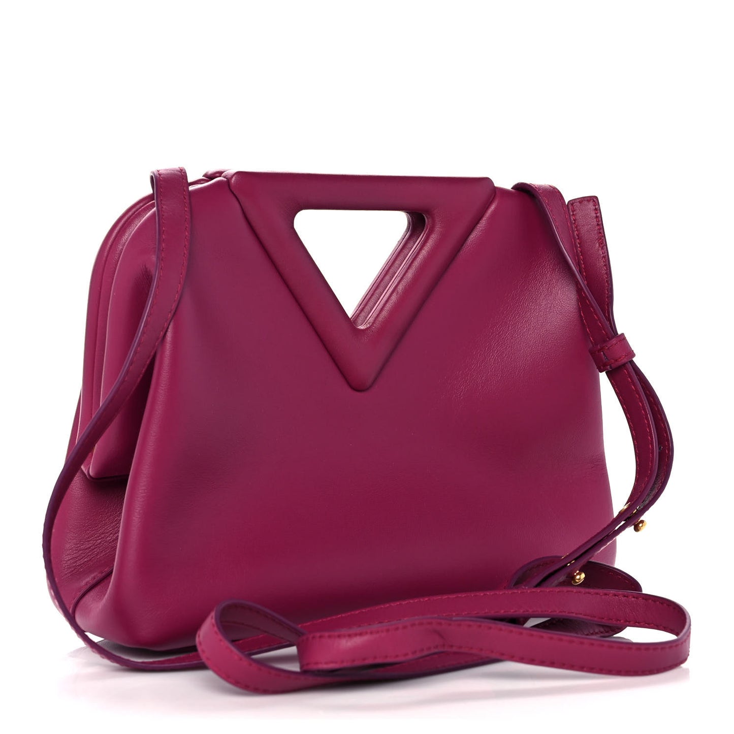Calfskin Small The Point Triangle Bag Cinnabar