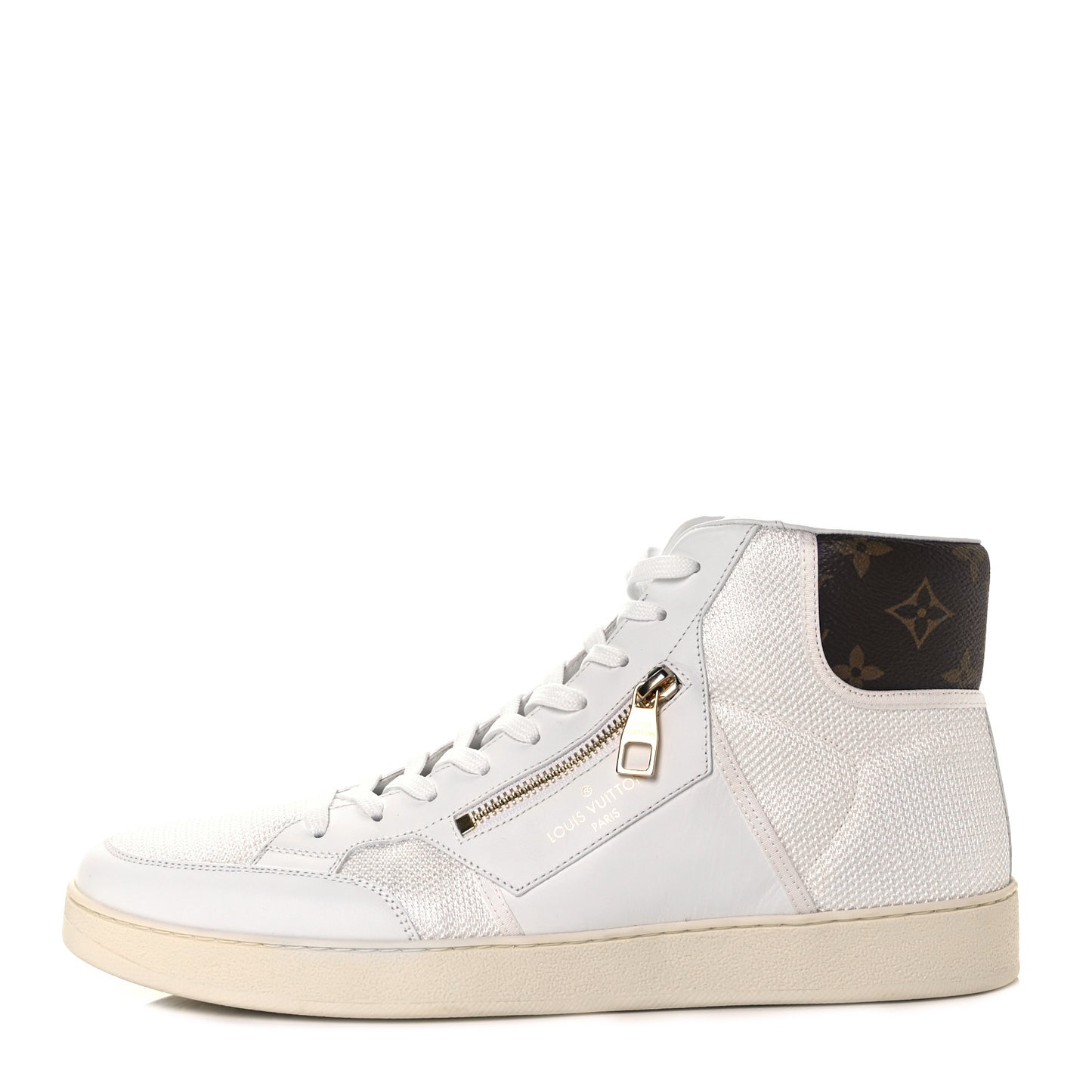 Monogram Calfskin Rivoli High Top Sneakers 9.5 White