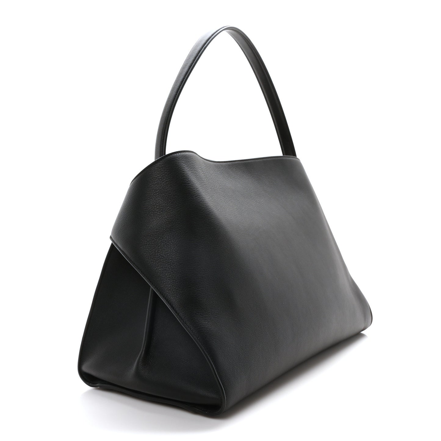 Calfskin Large Hug Soft Bag Black Flame Red