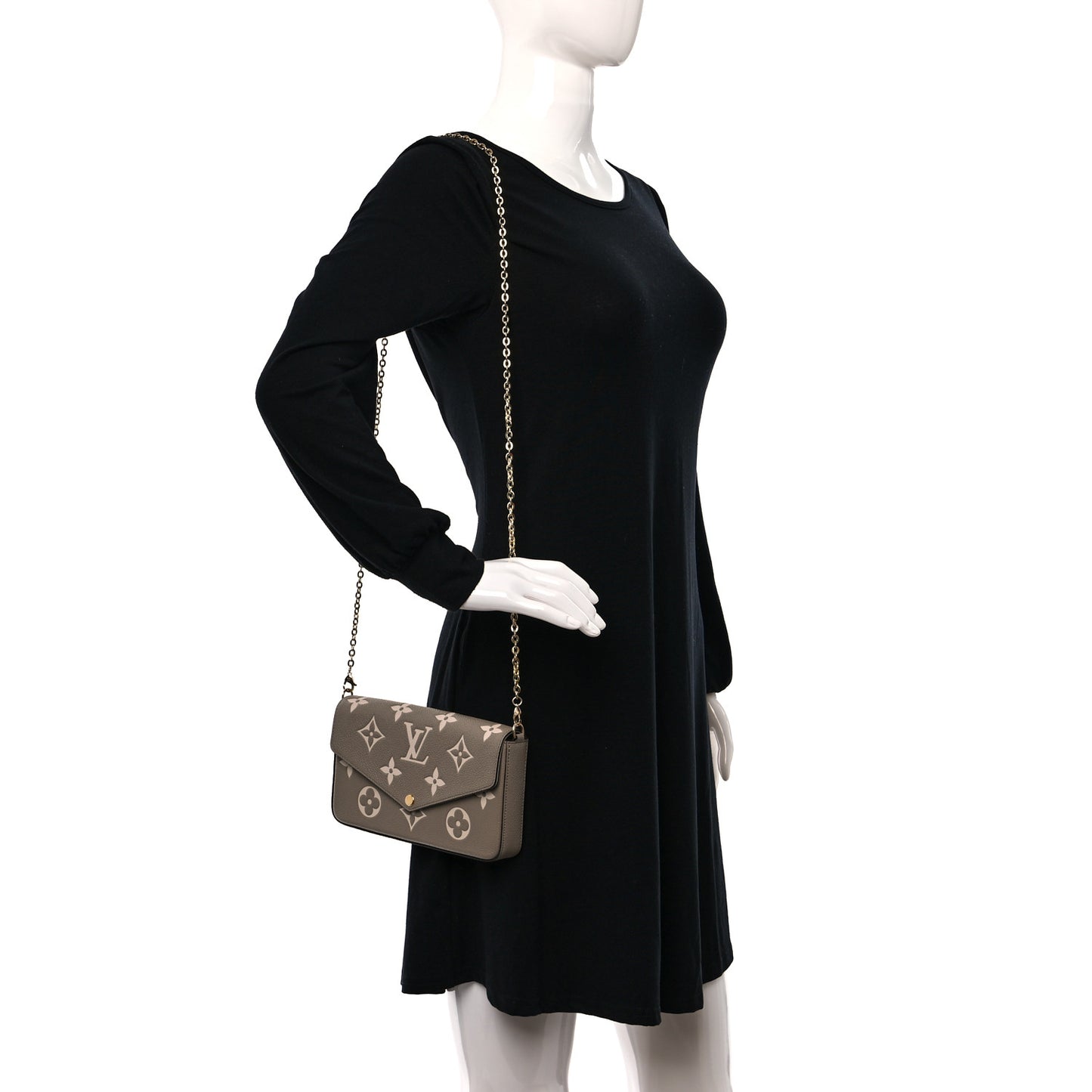 Empreinte Monogram Giant Felicie Pochette Tourterelle Creme