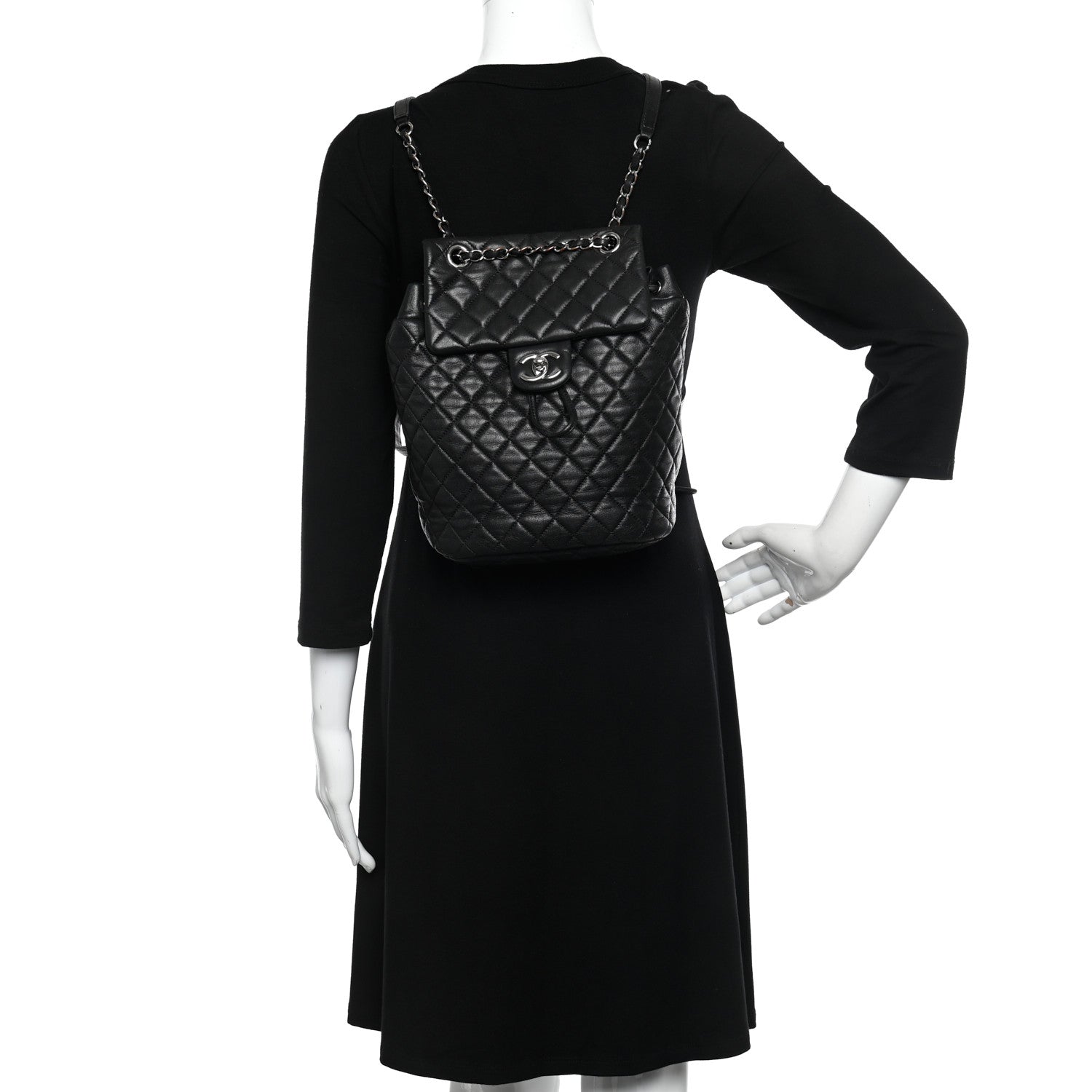 Chanel Lambskin Quilted Small Urban Spirit Backpack Black 2 of 14