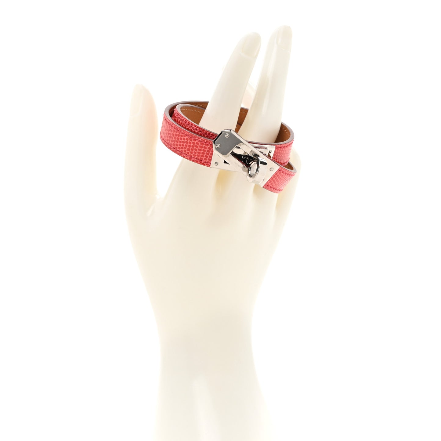 Lizard Kelly Double Tour Bracelet M Bougainvillea