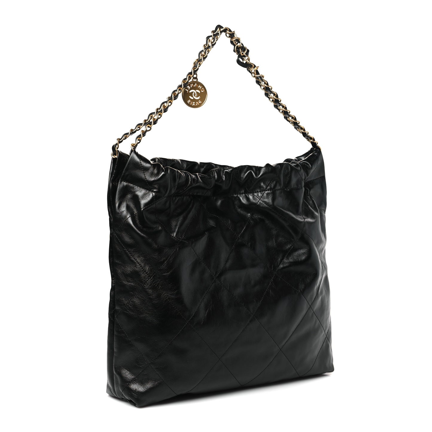 Calfskin Quilted Chanel 22 Black