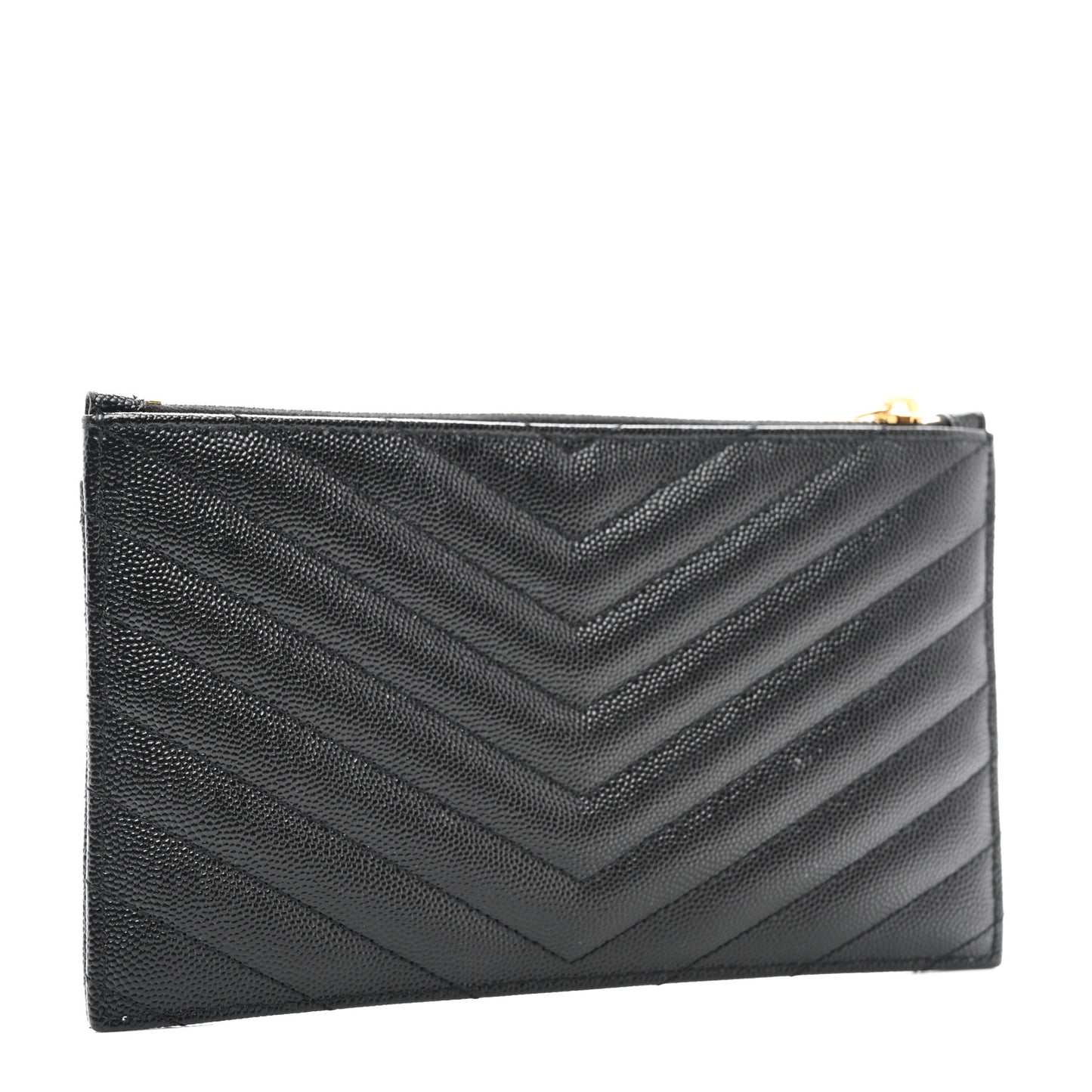 Grain De Poudre Chevron Monogram Bill Pouch Black