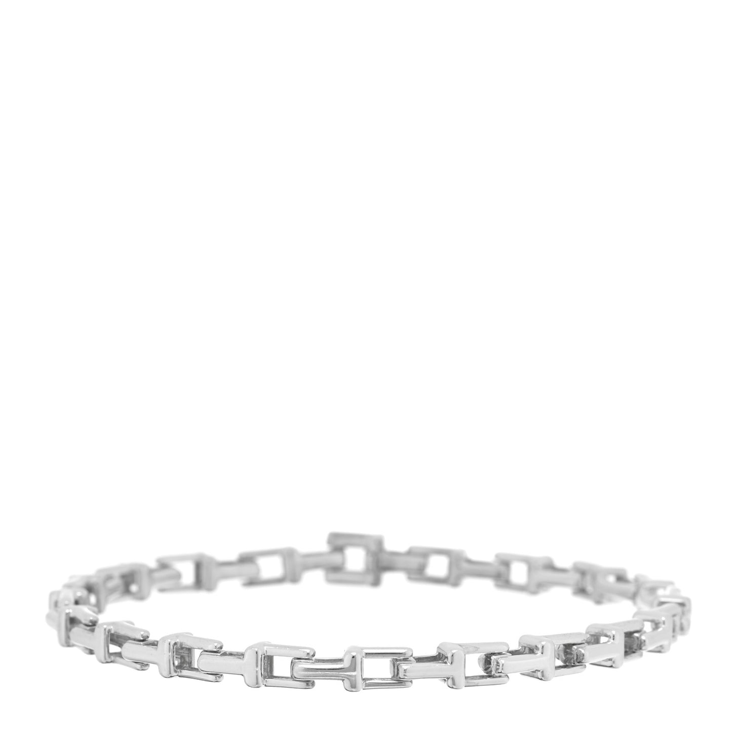 Sterling Silver T Link Chain Bracelet