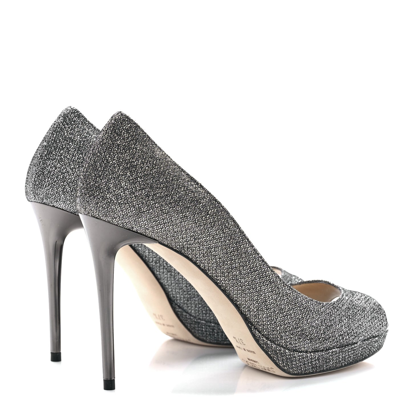 Glitter Luna 100 Peep Toe Pumps 37.5 Anthracite