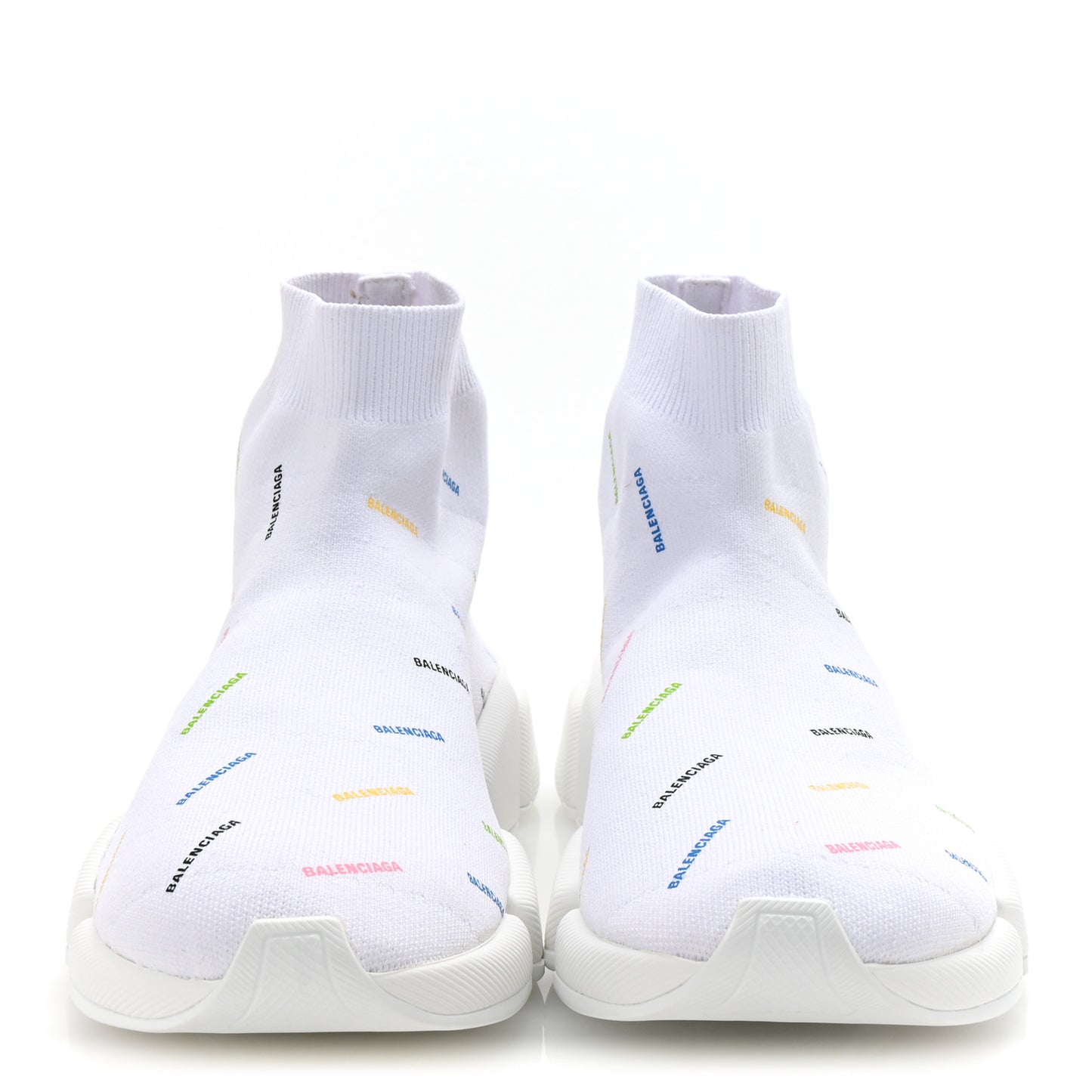 Technical 3D Recycled Knit Allover Logo Womens Speed 2.0 Sneakers 41 White Multicolor