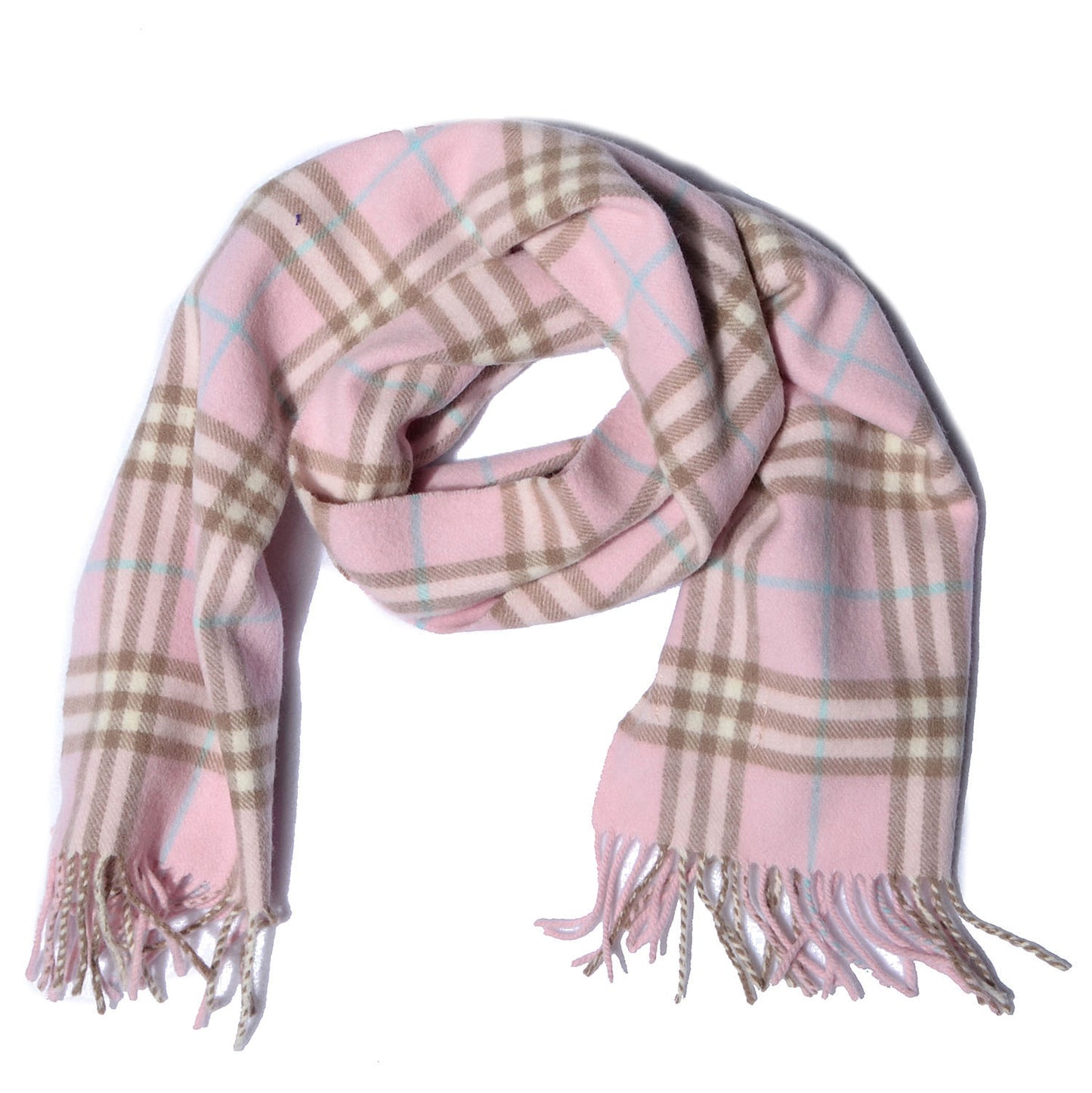 Wool Nova Check Scarf Pink