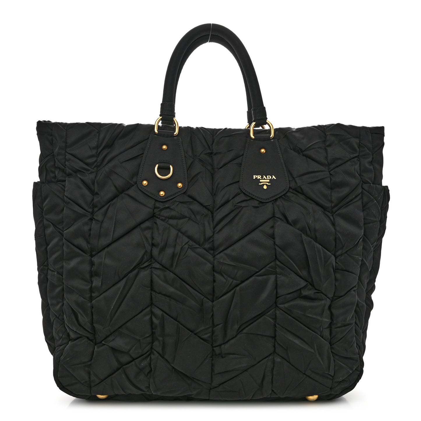 Tessuto Nylon Gaufre Tote Black