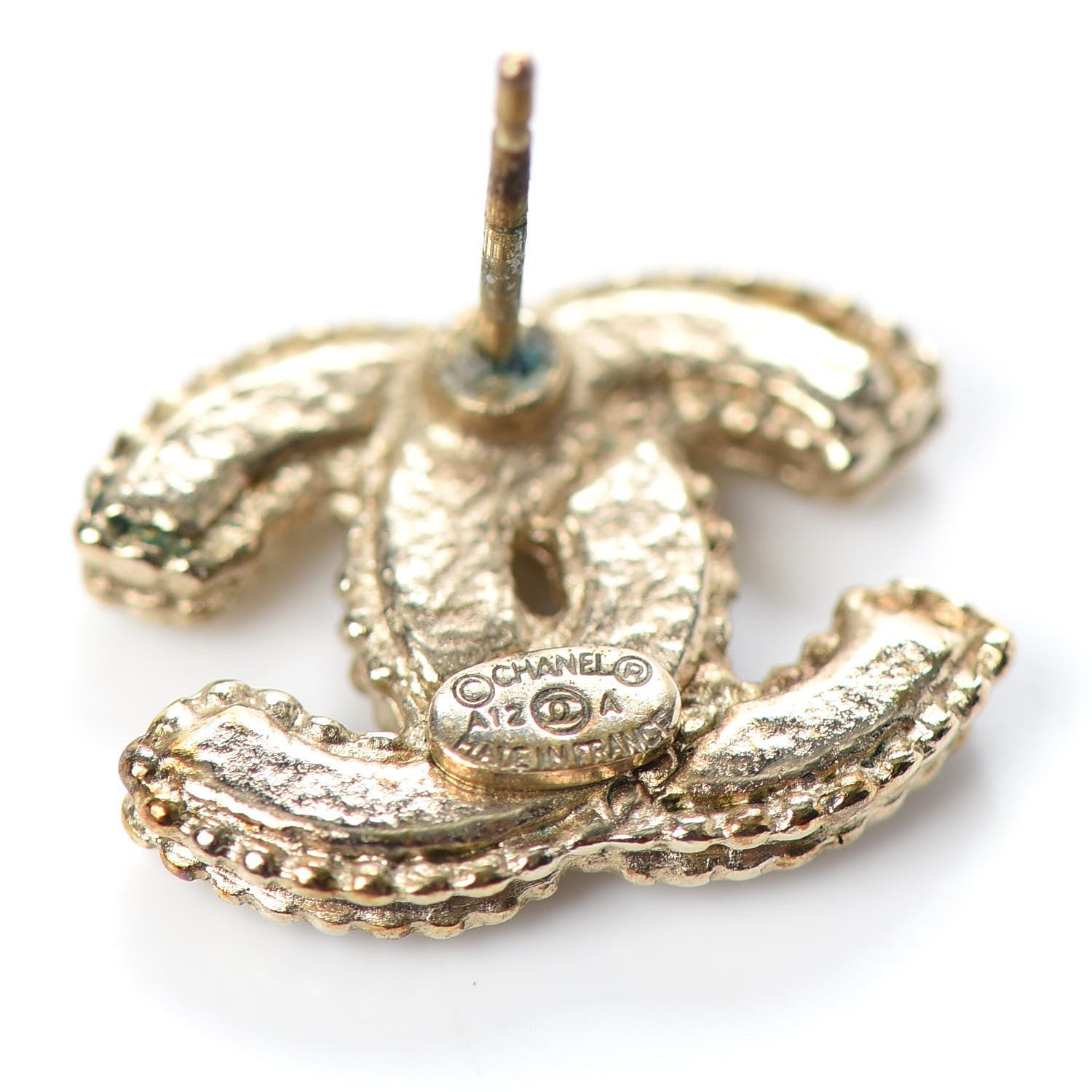 Chanel Pearl CC Earrings Gold 4 of 4