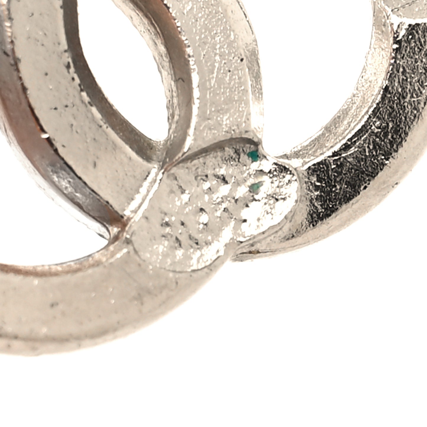 Baguette Crystal CC Earrings Silver