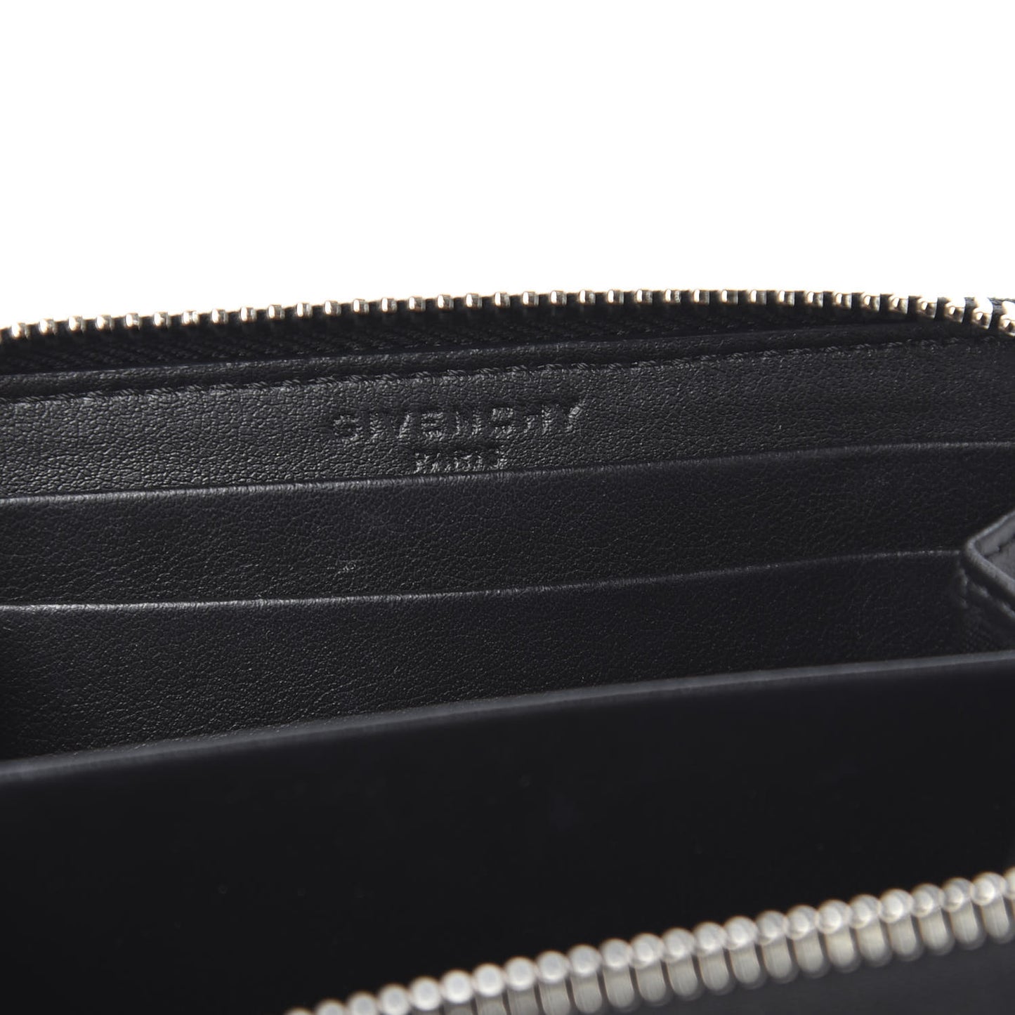 Calfskin Iconic Bambi Print Mini Zip Wallet Black White