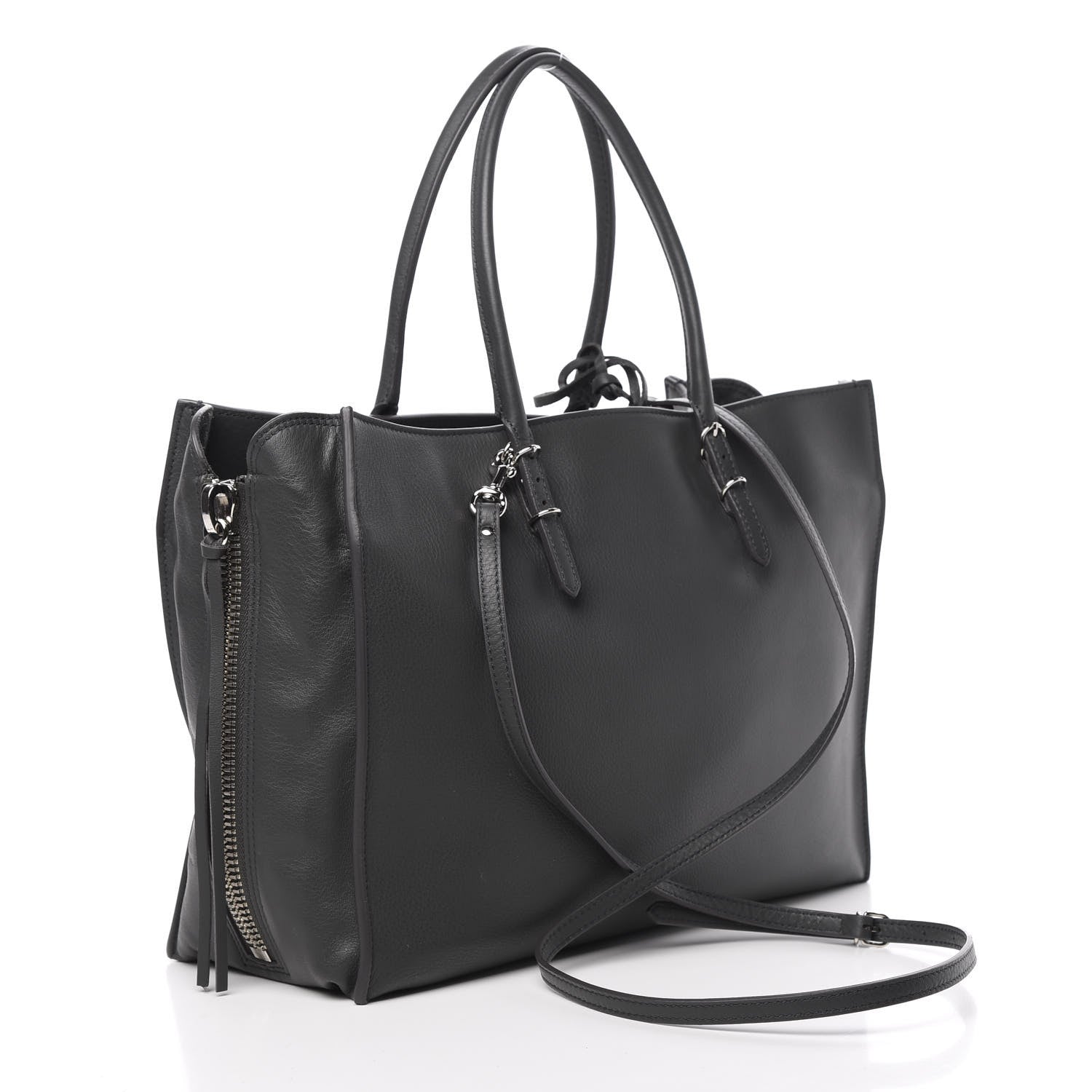 Balenciaga Veau Papier B4 Zip Around Tote Gris Fossile 4 of 11