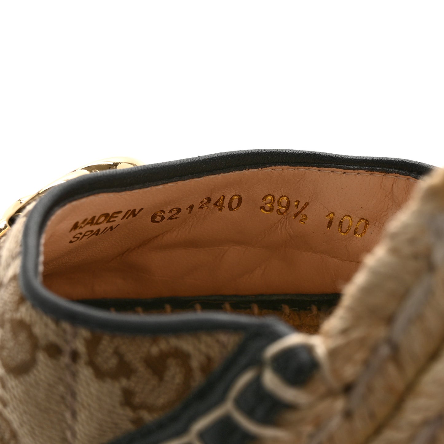 Monogram Matelasse GG Marmont Ankle Wrap Platform 35/120mm Espadrille Wedges 39.5 Beige Ebony Black Sand Storm