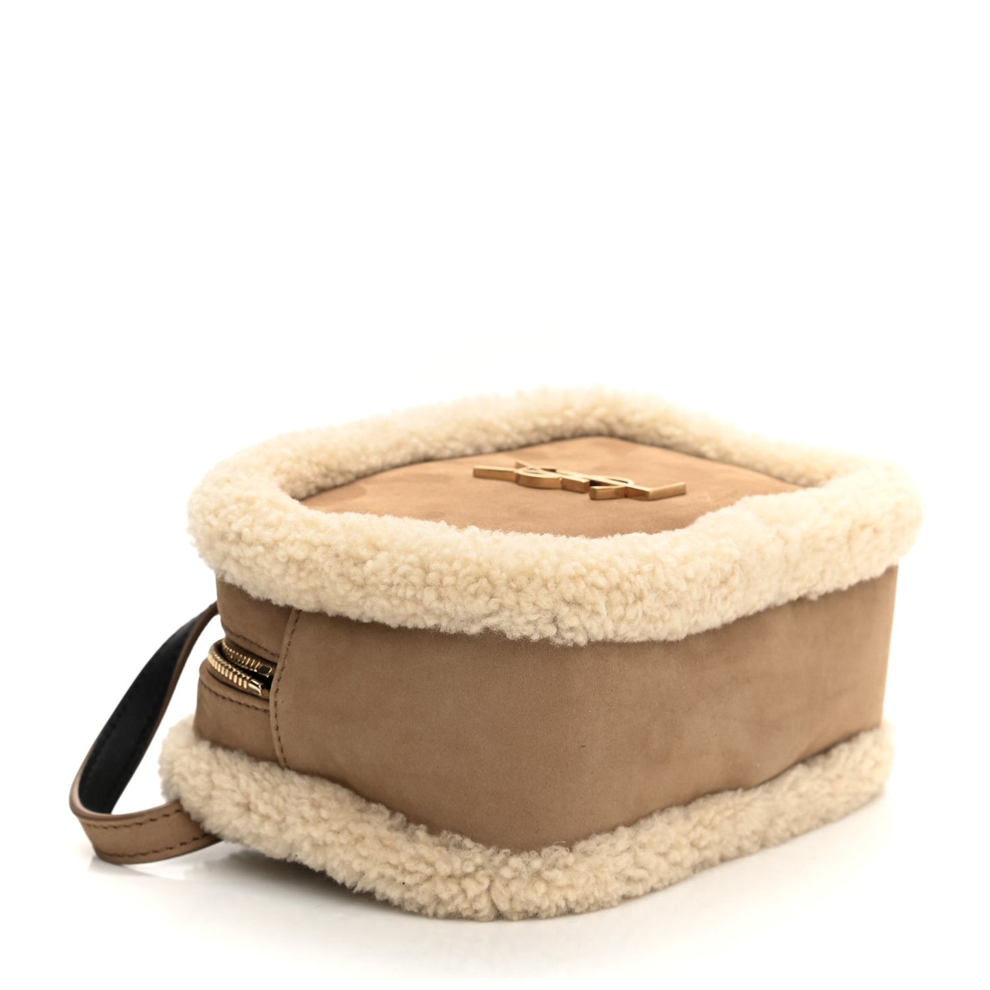 Suede Shearling Lou Belt Bag Natural Tan