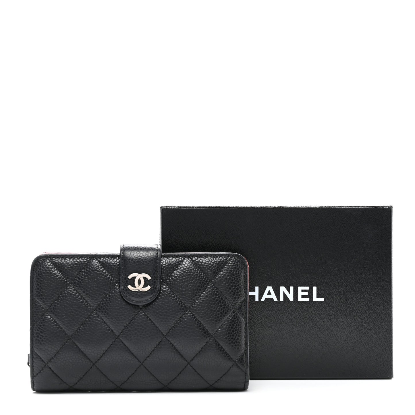 Caviar Quilted CC French Wallet Black