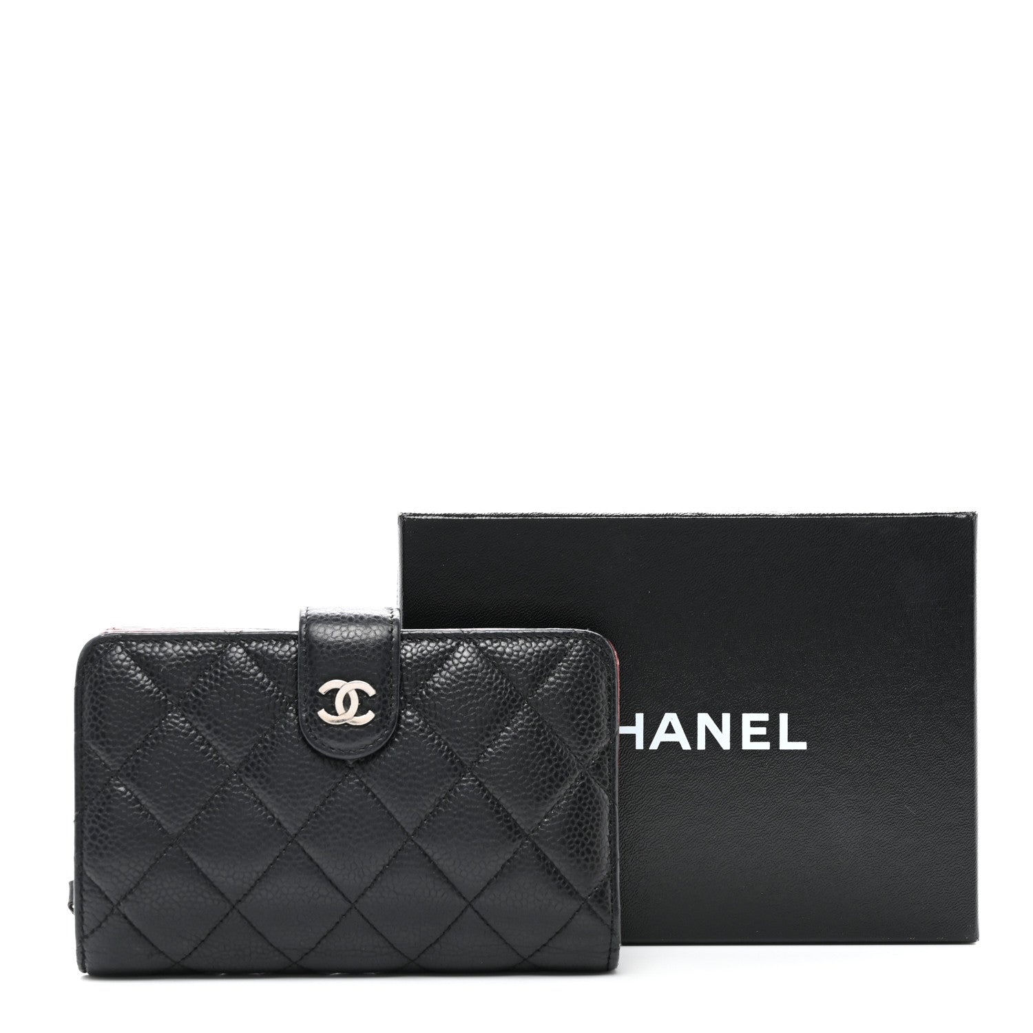 Chanel Caviar Quilted CC French Wallet Black 10 of 10