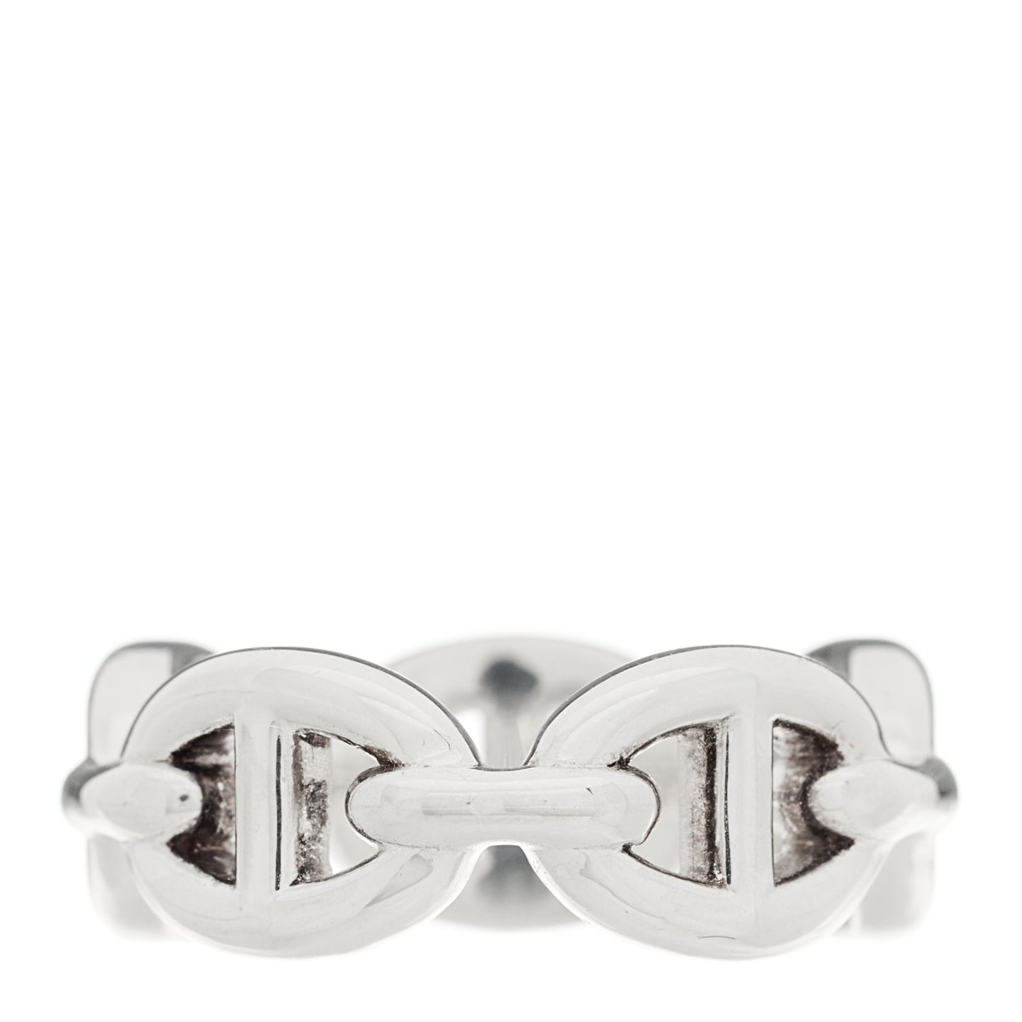 Sterling Silver PM Chaine d'Ancre Enchainee Band Ring 49 4.75