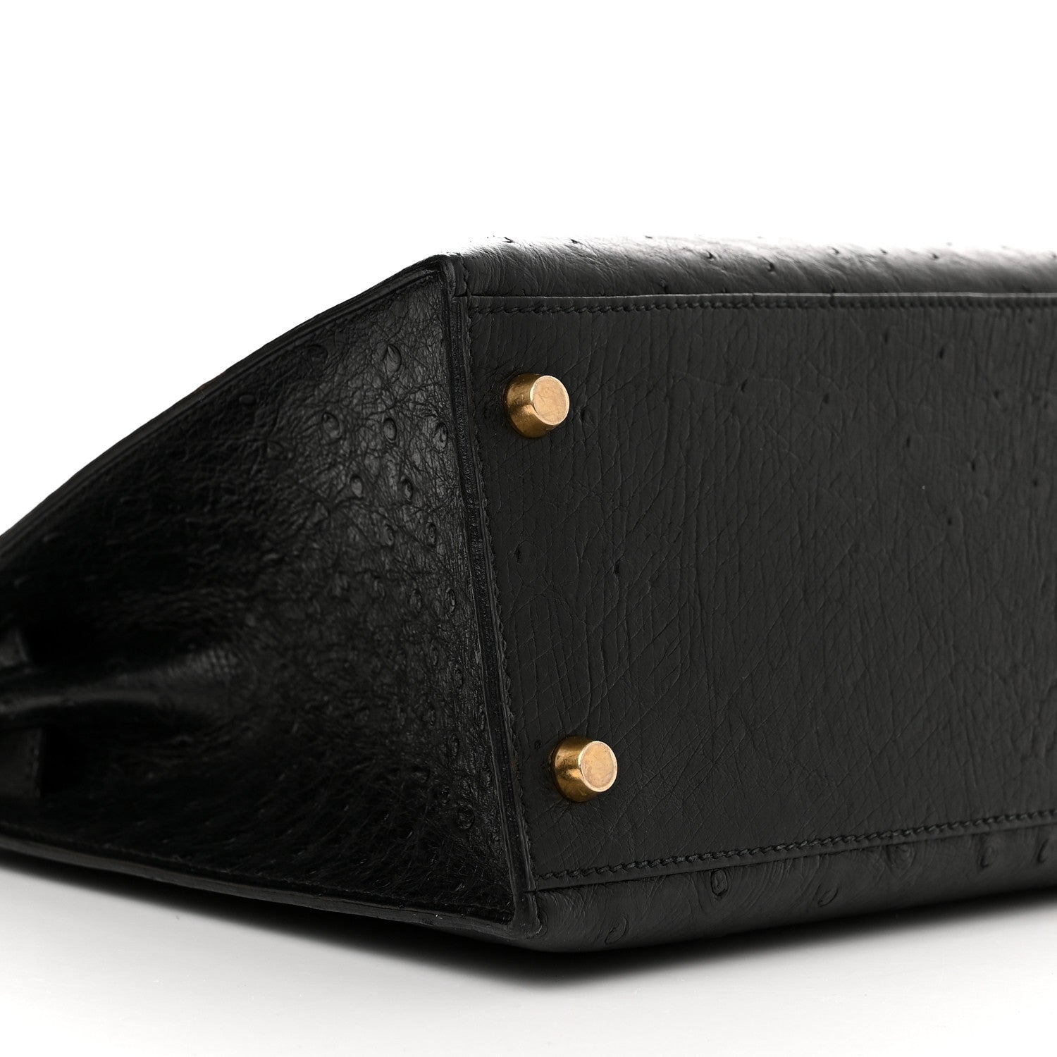 Hermes Ostrich Kelly Sellier 28 Black 9 of 18