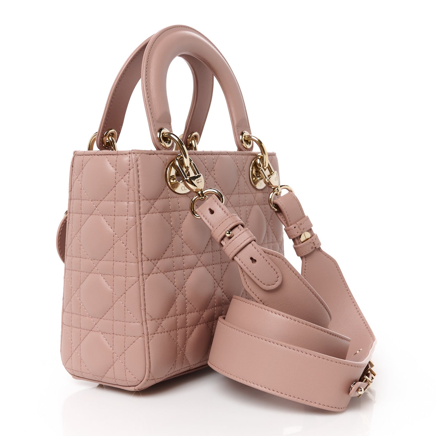 Lambskin Cannage Small My ABC Dior Lady Dior Blush