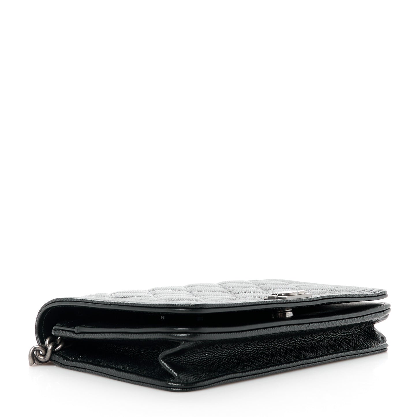 Caviar Quilted Boy Wallet On Chain WOC Black
