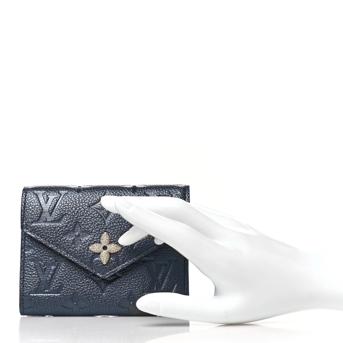 Empreinte Monogram Flower Victorine Wallet Navy Blue