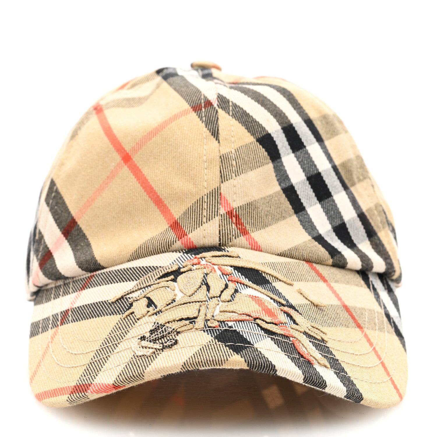 Burberry Cotton Blend Check EKD Baseball Hat M Sand 2 of 7