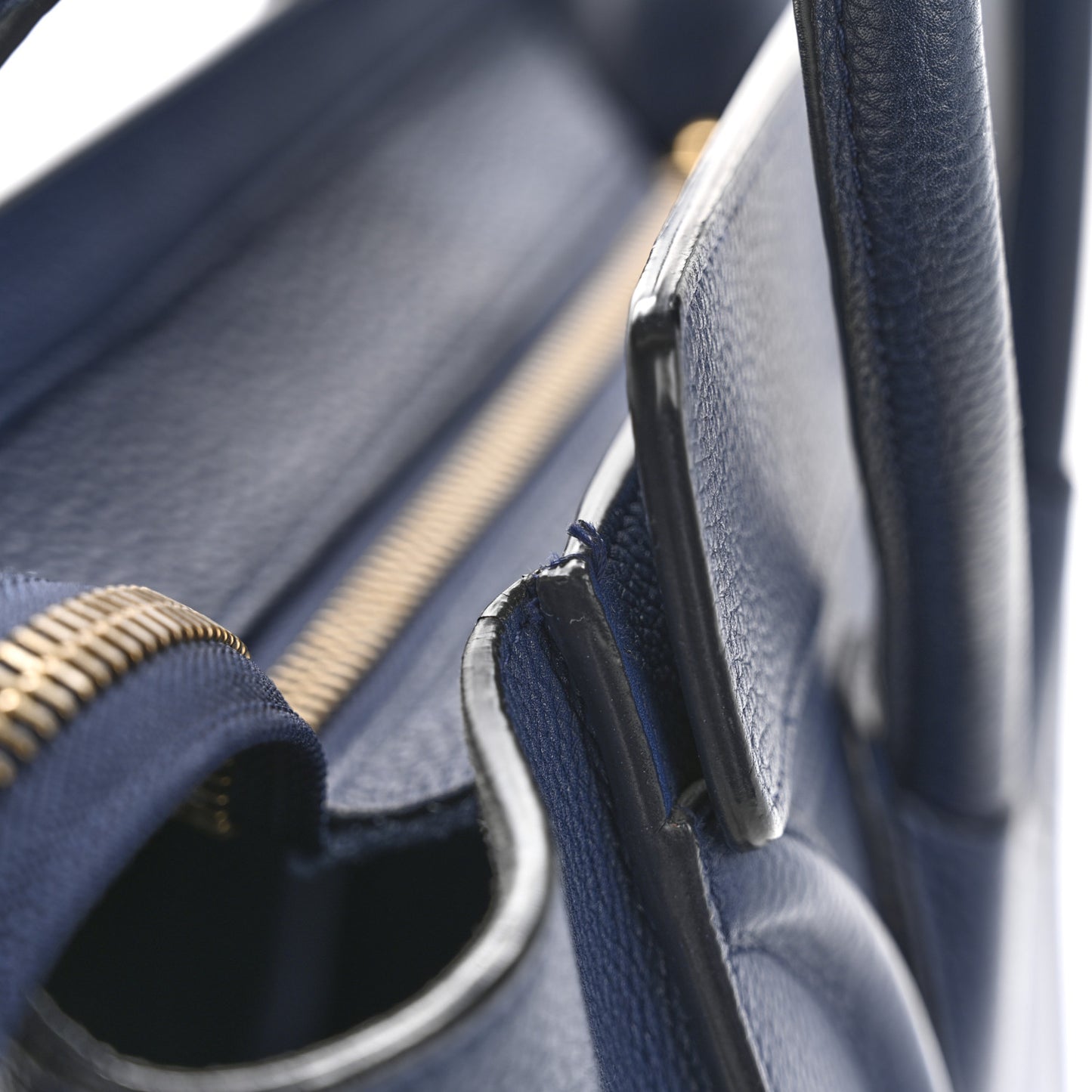 Drummed Calfskin Micro Luggage Marine