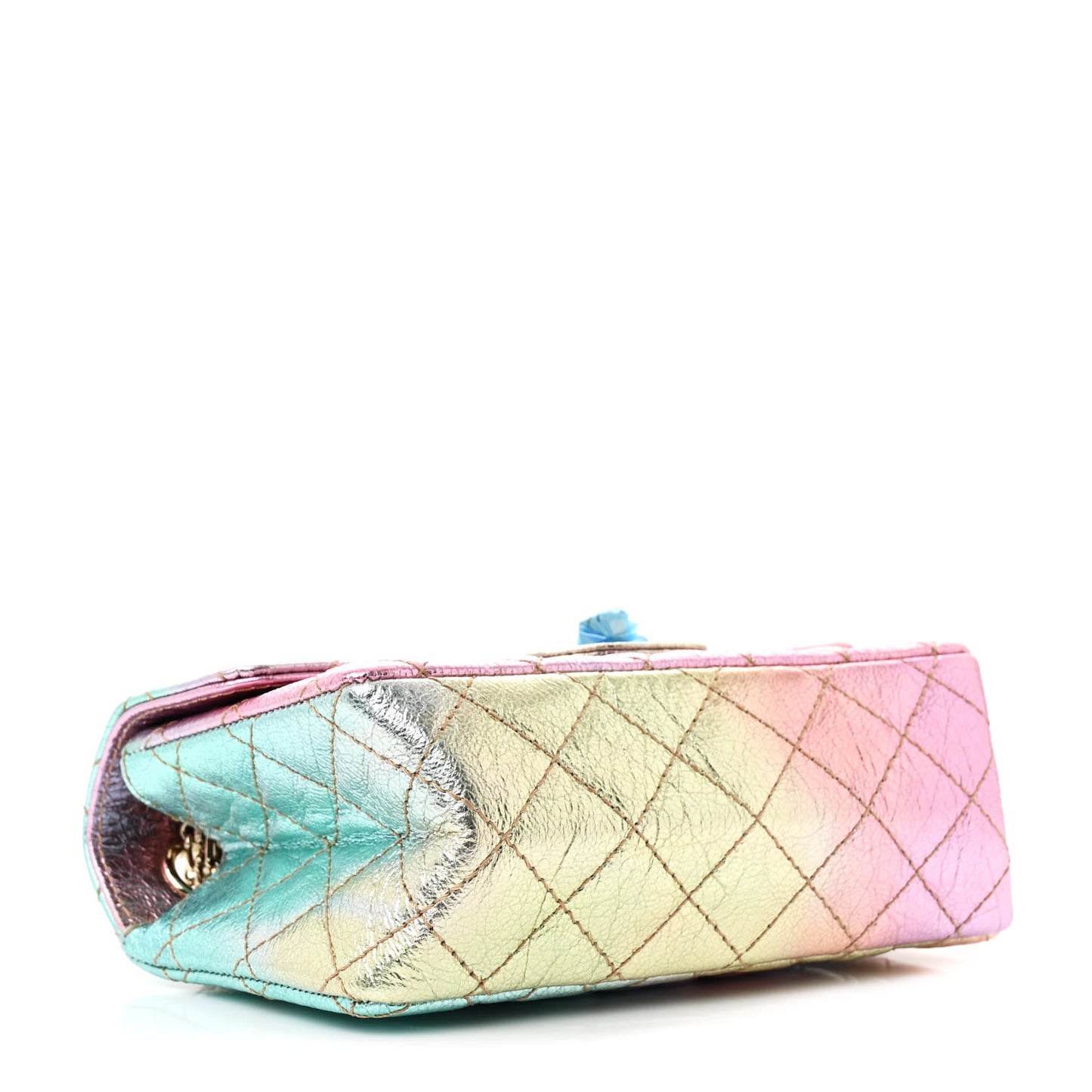 Metallic Goatskin Quilted Mini 2.55 Reissue Flap Multicolor