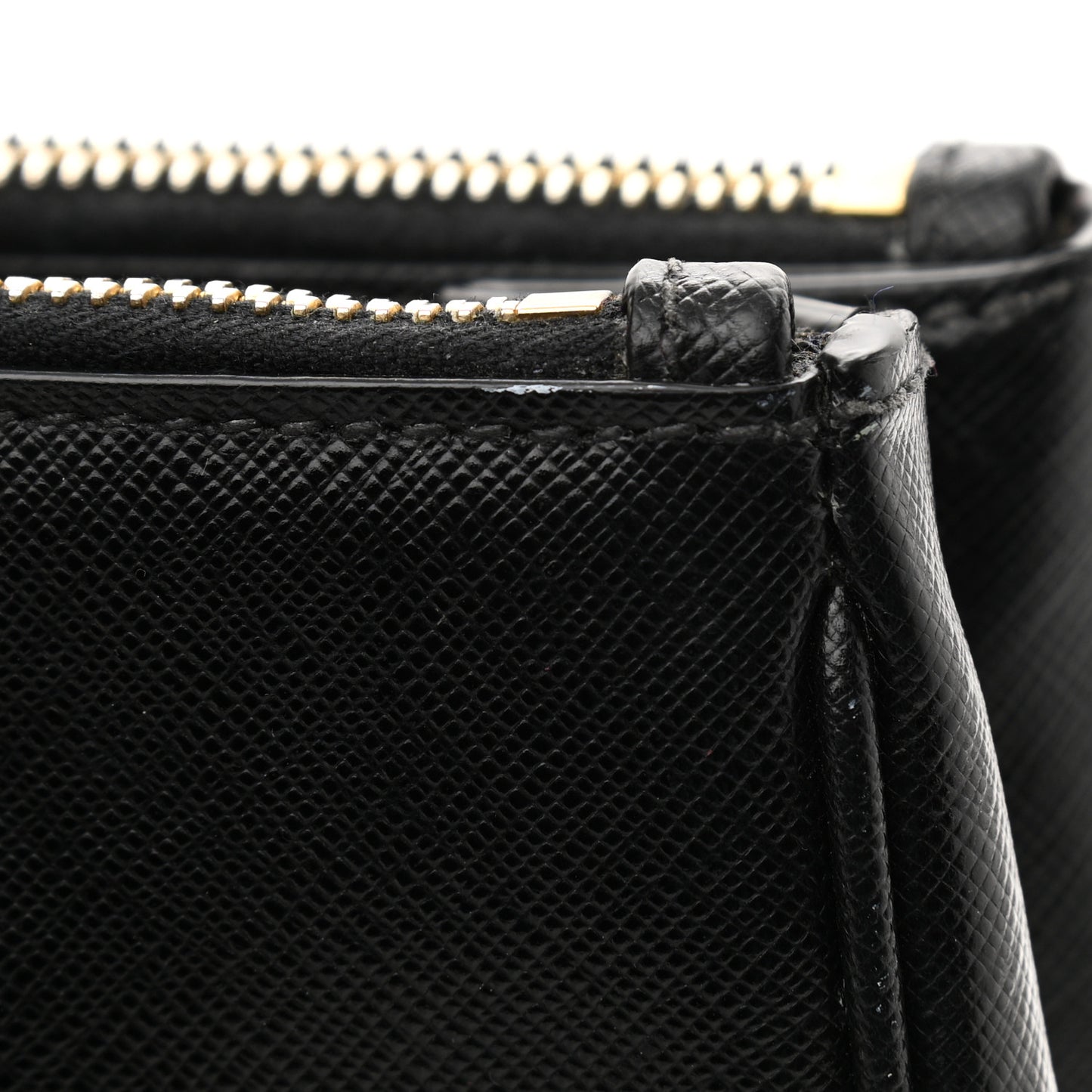 Saffiano Small Galleria Double Zip Tote Black