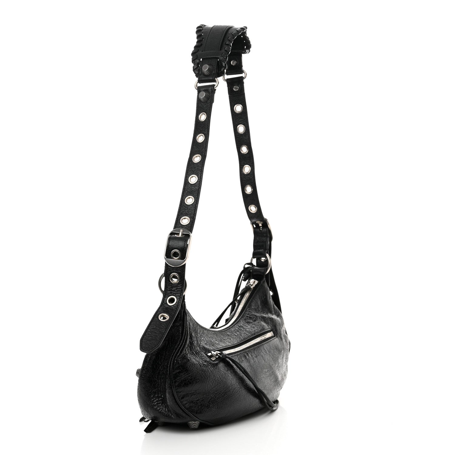 Balenciaga Agneau Arena Small Le Cagole Shoulder Bag Black 4 of 11